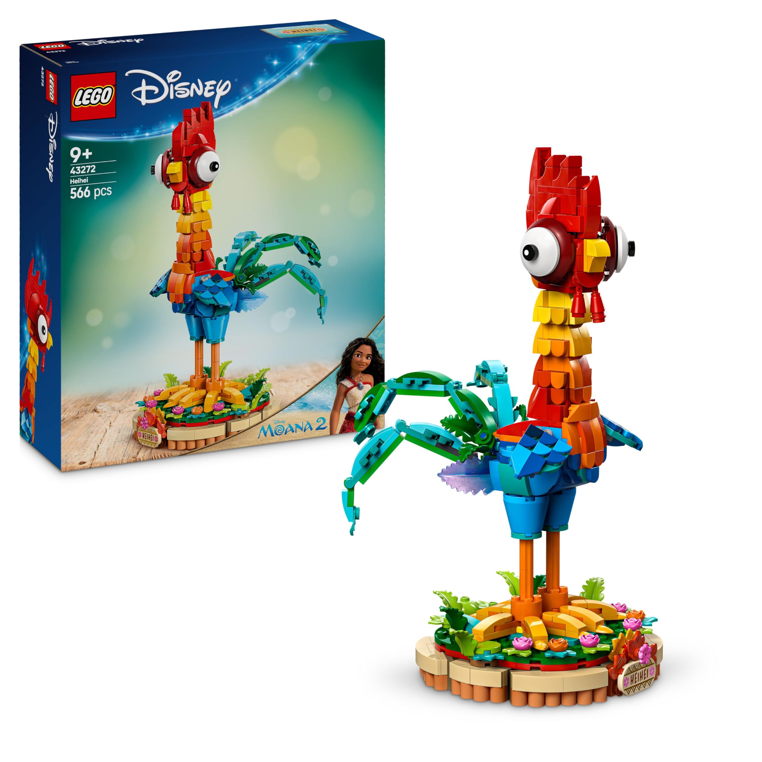 LEGO Disney Moana 2 Heihei Buildable Animal Toy Set 43272 | Ages 9+