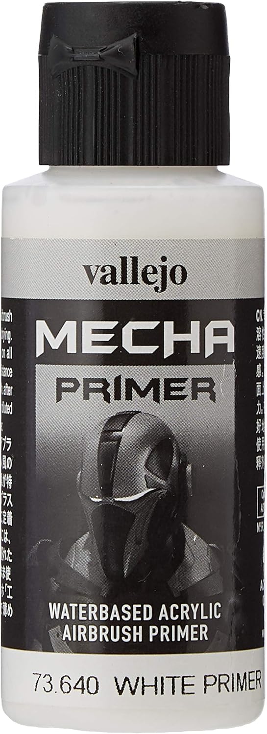 Vallejo Mecha Color Acrylic Airbrush Paint - White Primer (60 ml)