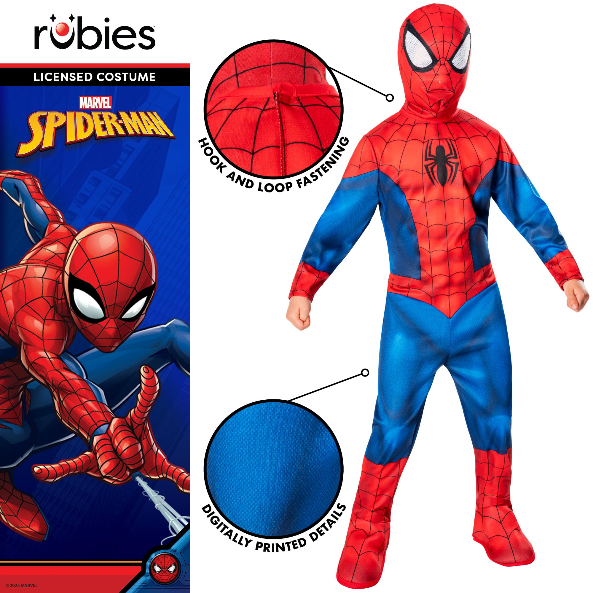 Rubies Official Marvel Spider-Man Classic Child Costume | Size 5-6 Years | Unisex 4
