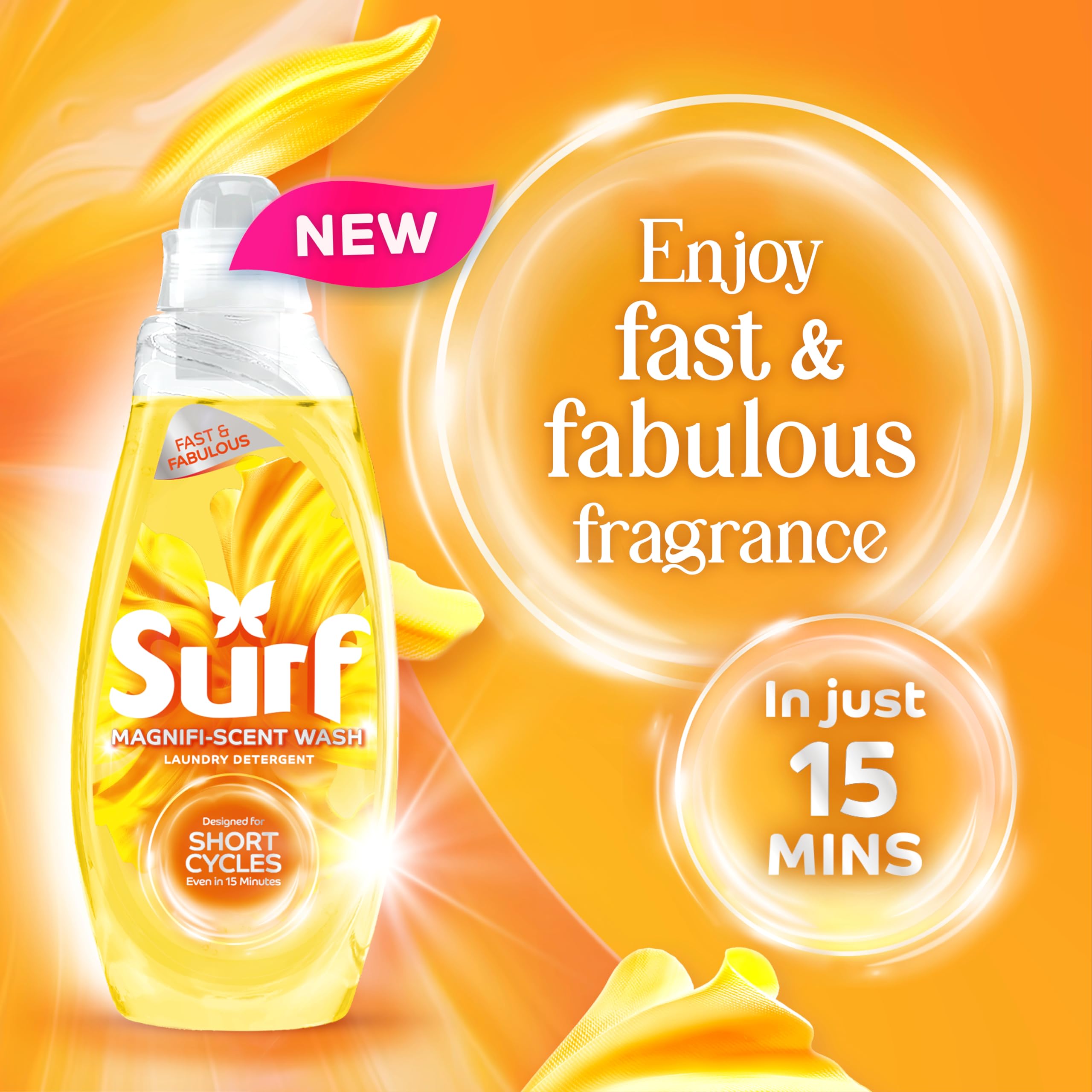 Surf - Magnifi-Scent Wash Sunshine Blossom Laundry Liquid for Short Cycles 4