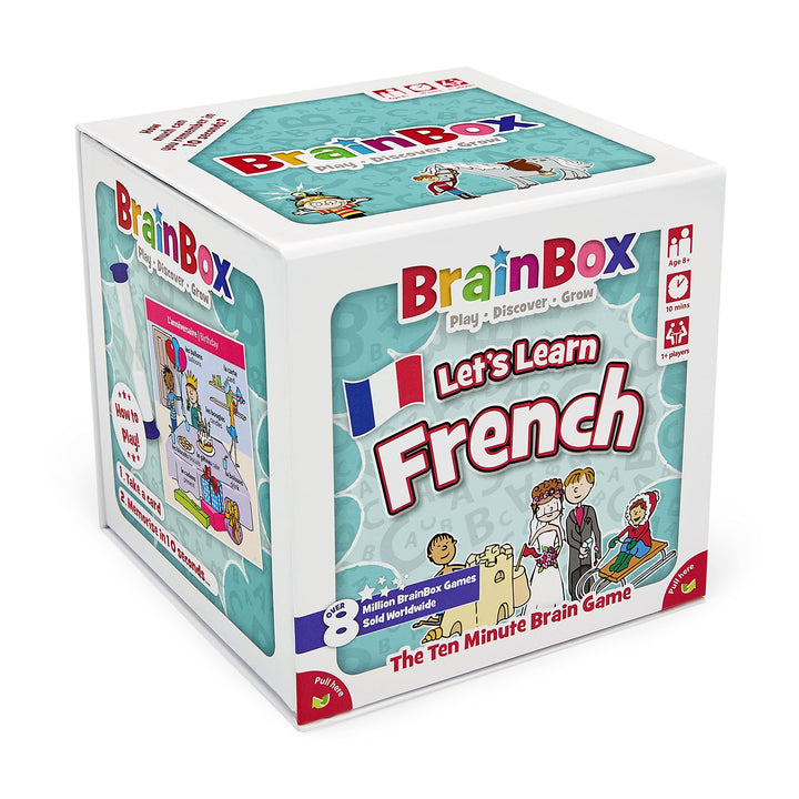 BrainBox Lass uns Französisch lernen (2022) | Kartenspiel | Ab 8 Jahren | 1+ Spieler | 10+ Min
