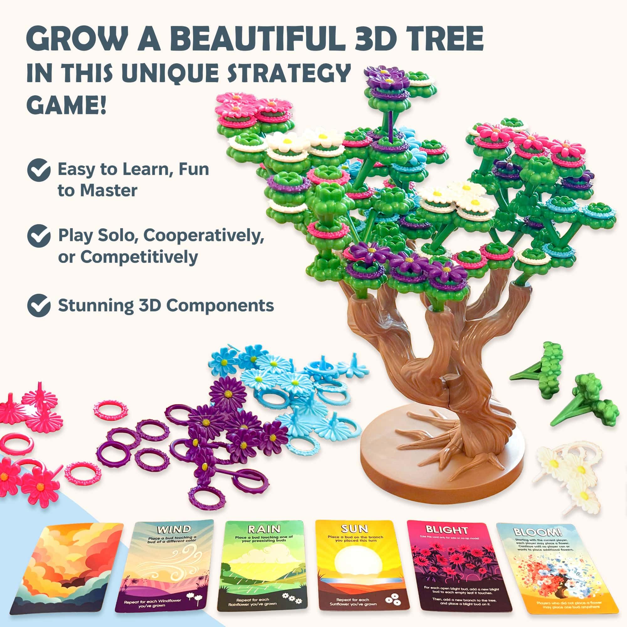 Bloomchasers Bloomchasers - A Delightful 3D Tree Game of Flowers and Wits, 1-4 Players 6