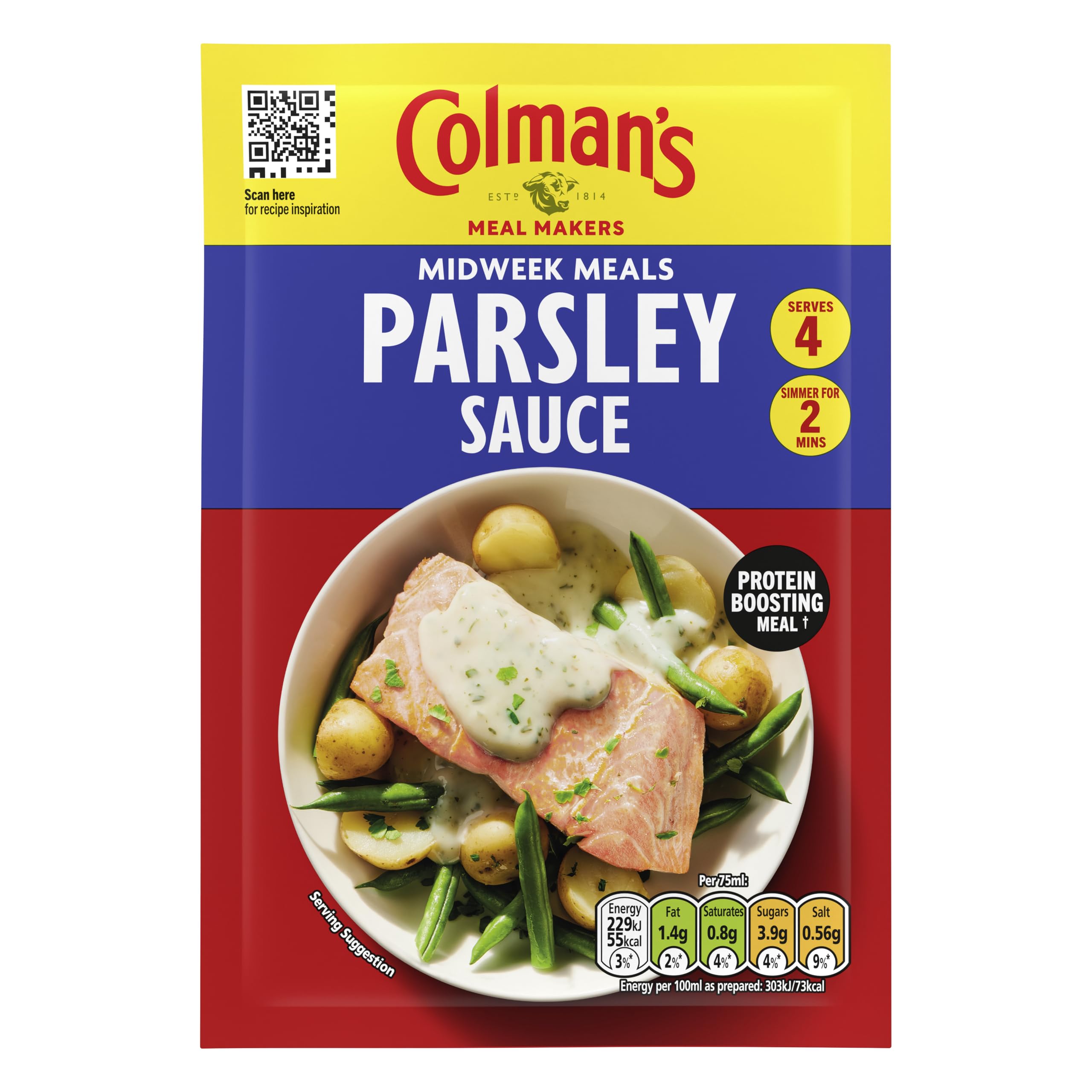 Colman's Parsley Sauce Mix with Herbs & Nutmeg for Midweek Meals | 20g Pack of 3 1