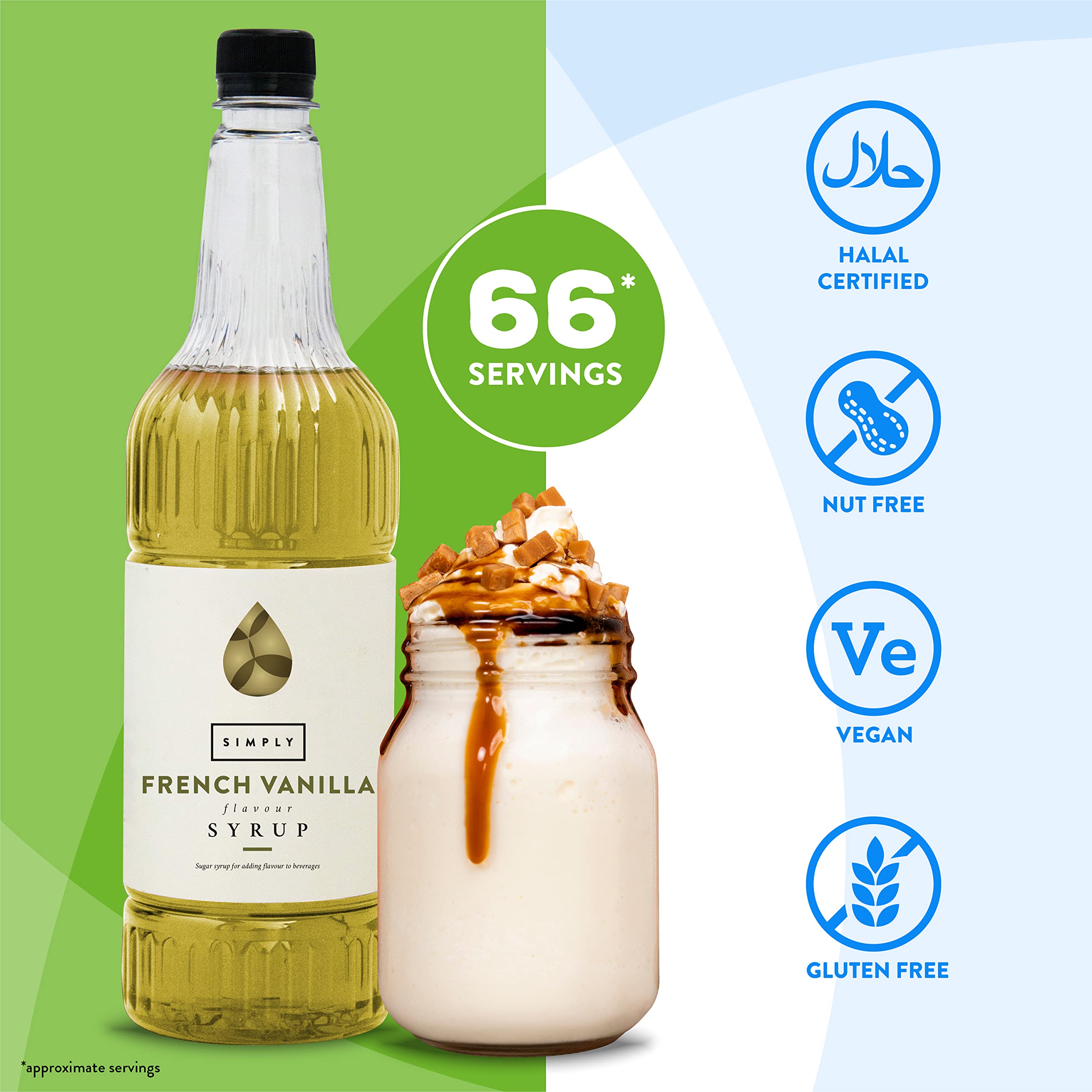 Simply French Vanilla Syrup - Vegan & Nut Free Coffee Syrup | 1 Litre 2