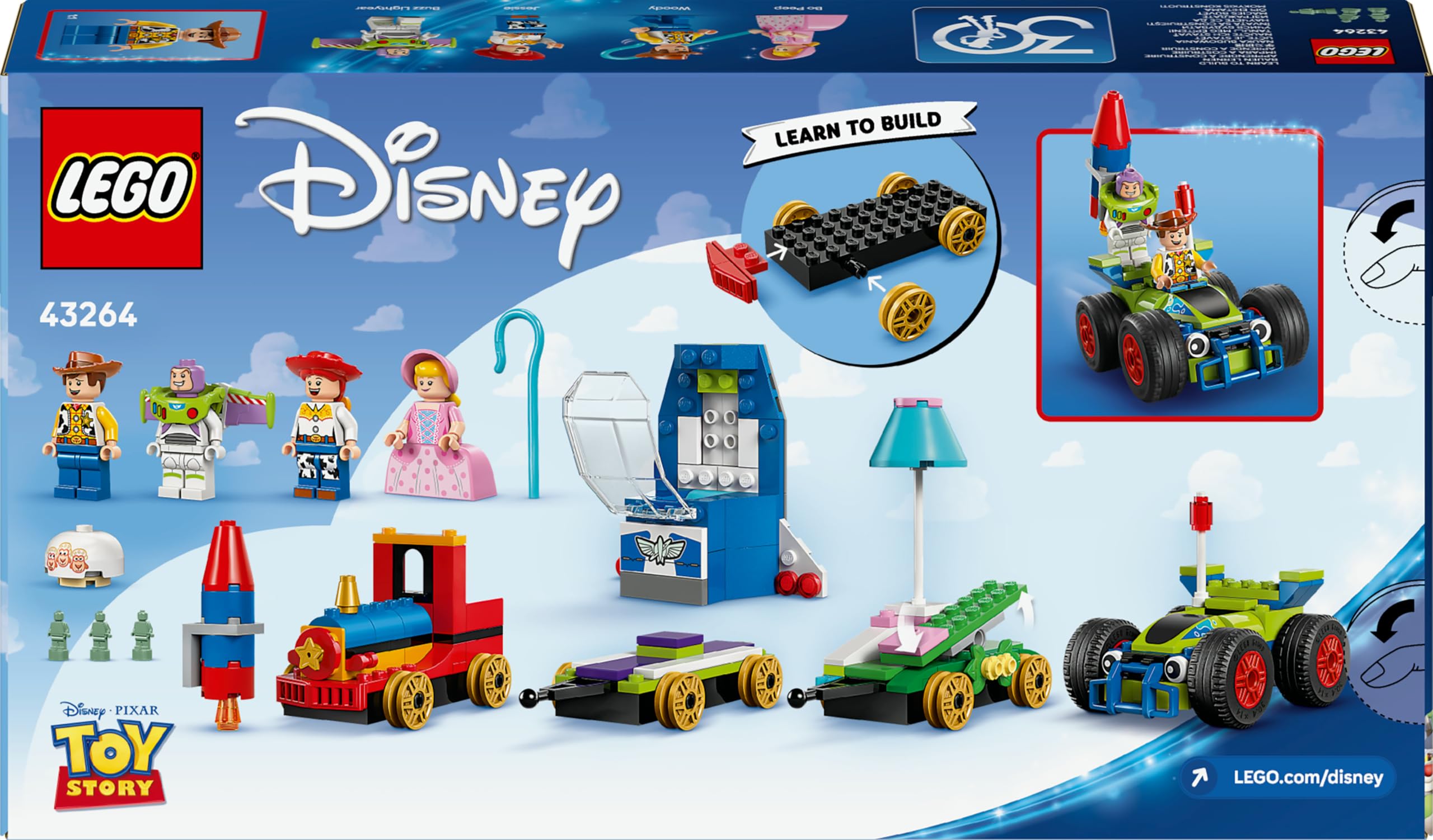 LEGO Disney and Pixar’s Toy Story Celebration Train & RC Car Building Set for Kids 4+ 6