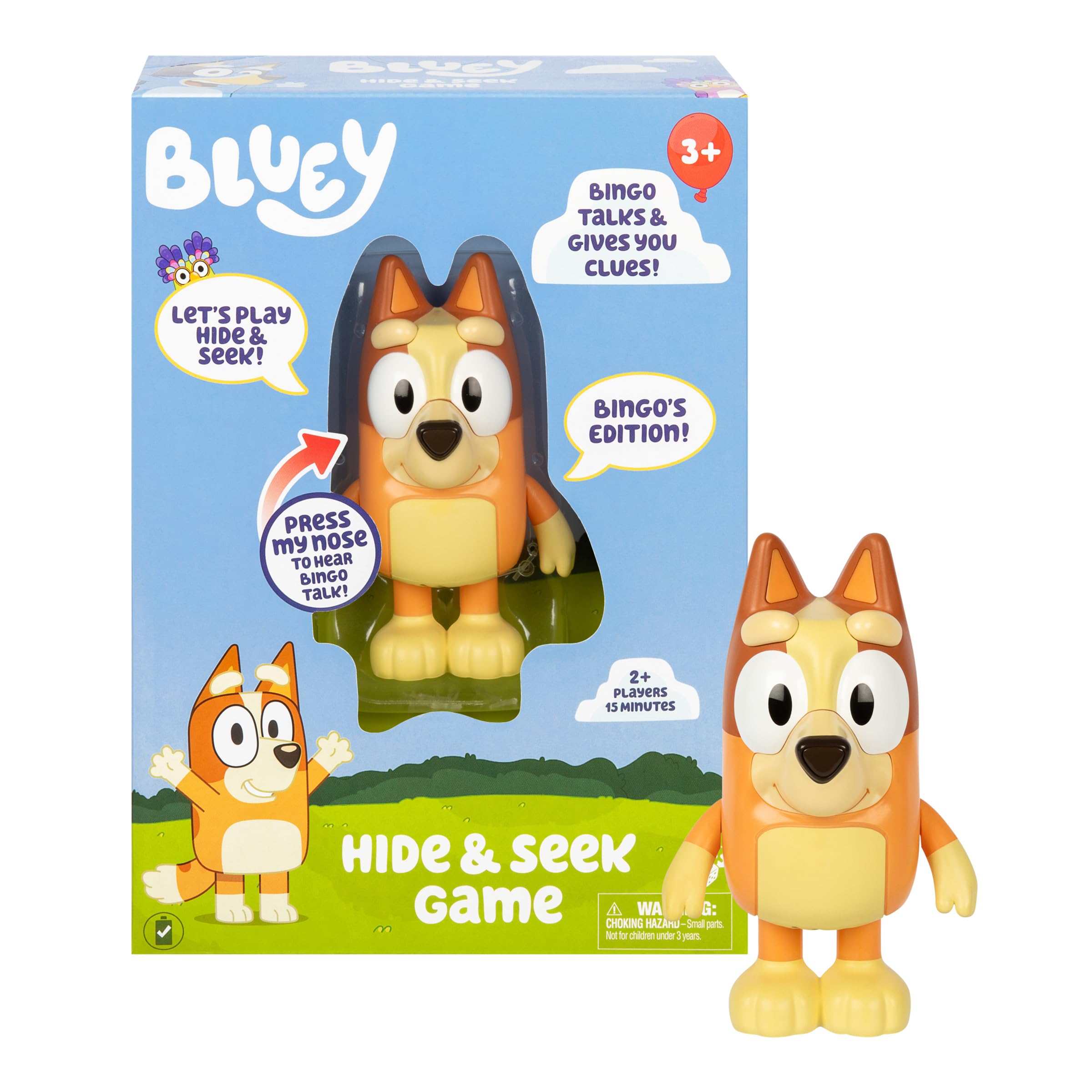 Bluey Hide & Seek Game - Bingo Electronic Figure with Sound, Dance Mode & Timer