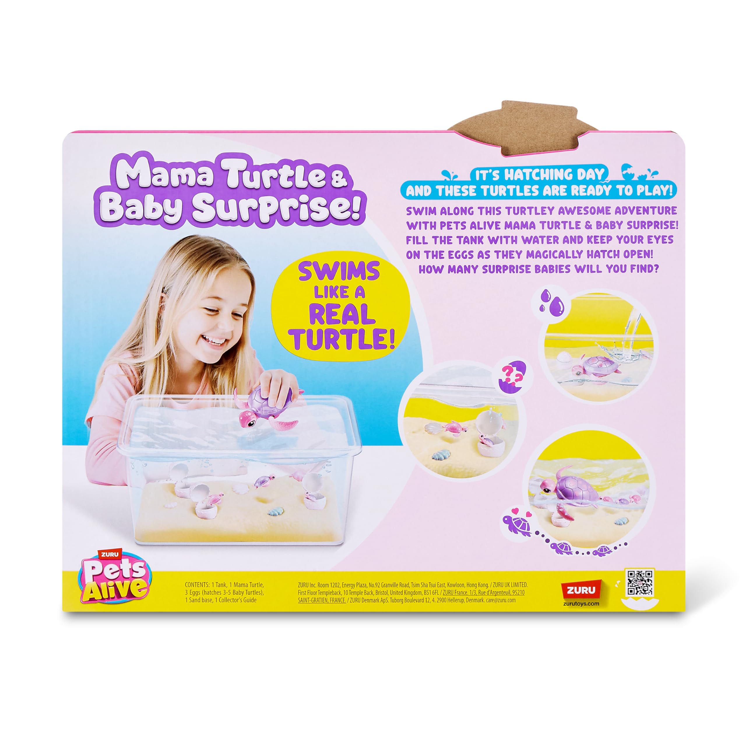 Pets Alive Mama Turtle Surprise by ZURU - Robot Pet Turtle with Swimming & Walking Action, 3+ Years 9
