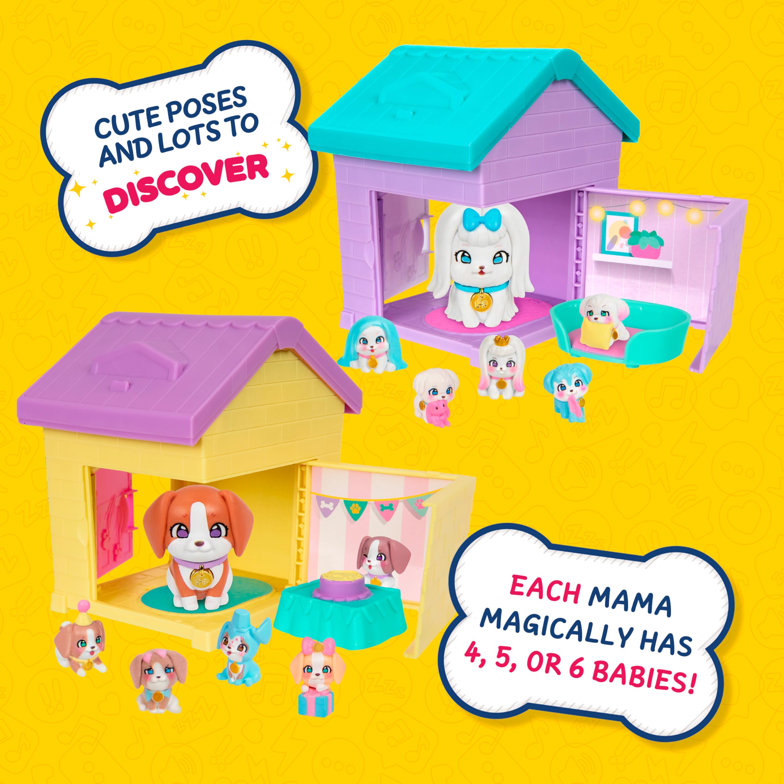 Little Live Pets Mama Surprise Families - Mama's House Beagle and Maltese B Playset | Ages 5+ 5