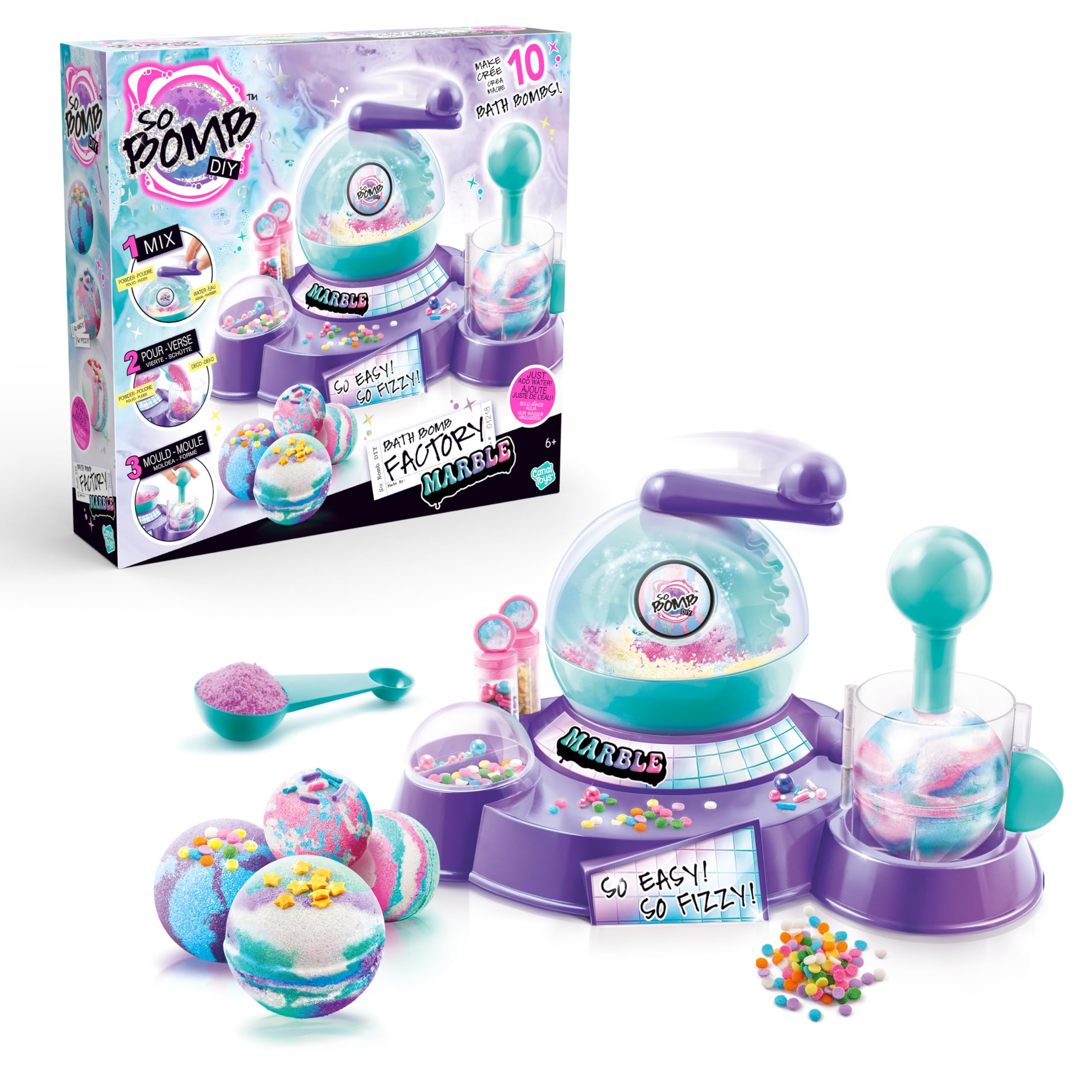 So Bomb DIY Marble Bath Bomb Factory Kit – Create 10 Scented Bath Bombs