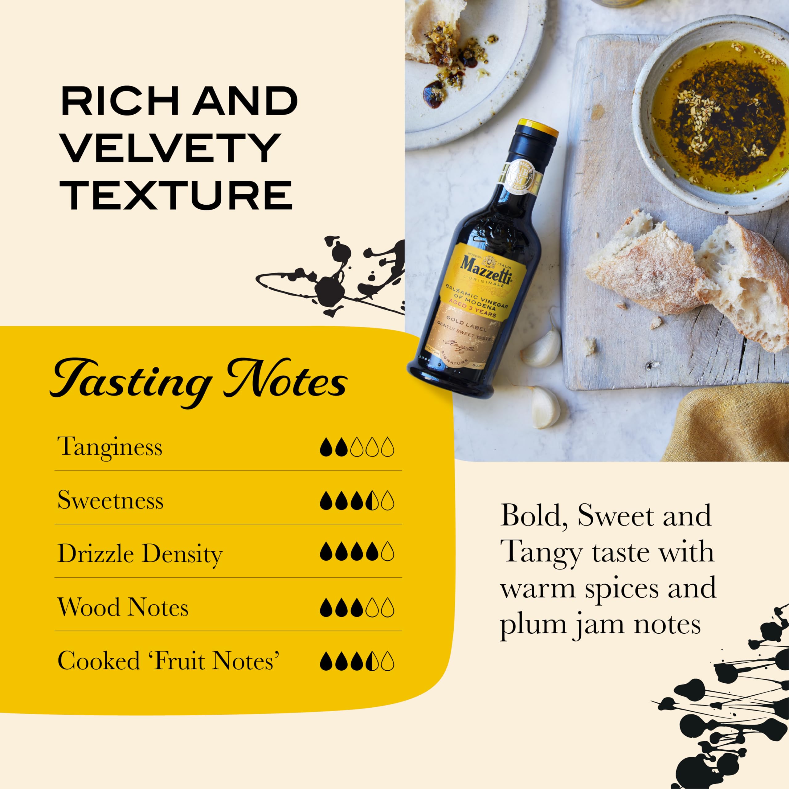 Mazzetti Gold Label Balsamic Vinegar of Modena - Aged 3+ Years | 250ml 4