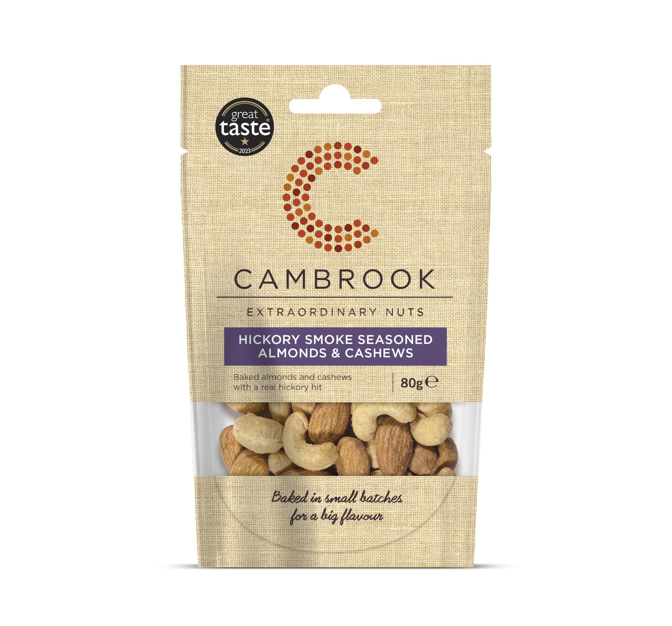 Cambrook - Hickory Smoke Seasoned Almonds & Cashews | Baked Not Fried | 80g 1