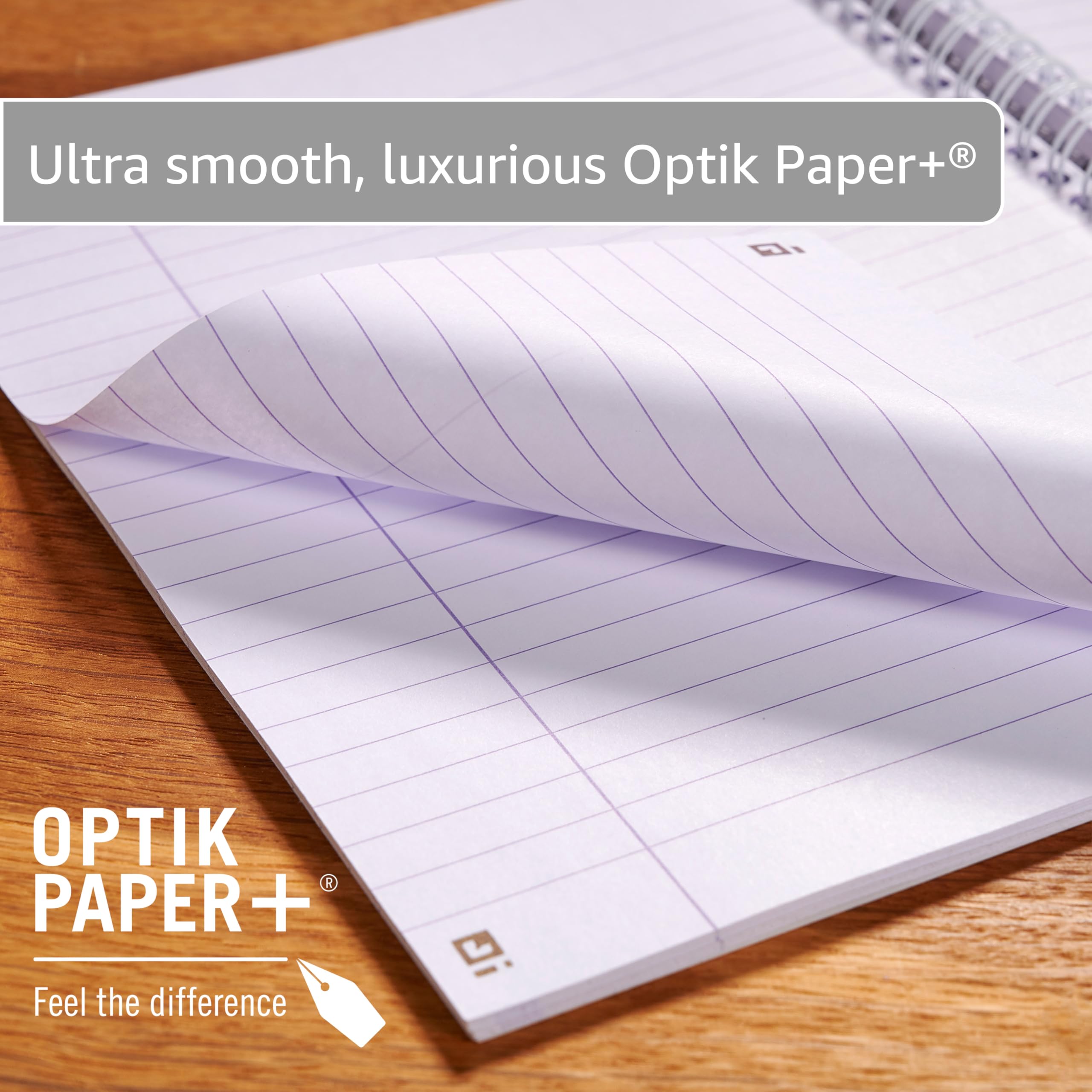 Oxford Campus A4+ Wirebound Notebook - 140 Pages, 8mm Lined with Margin, Perforated, Assorted Pack of 3 2