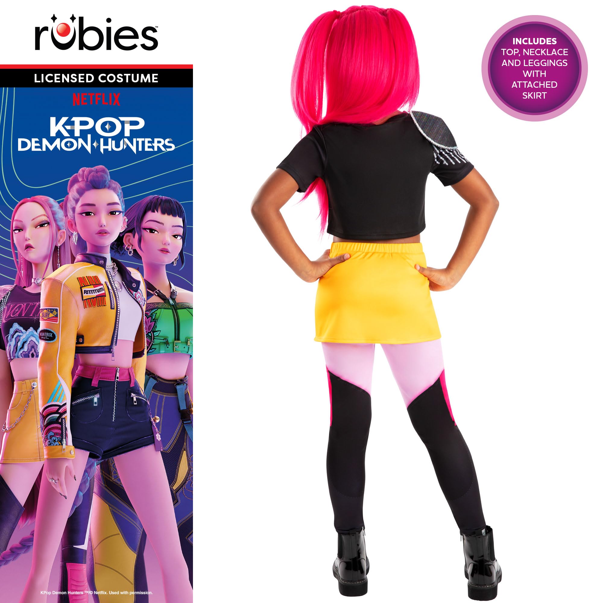 Rubies Official K-Pop Demon Hunters Mira Child Costume - Size Age 9-10 Years