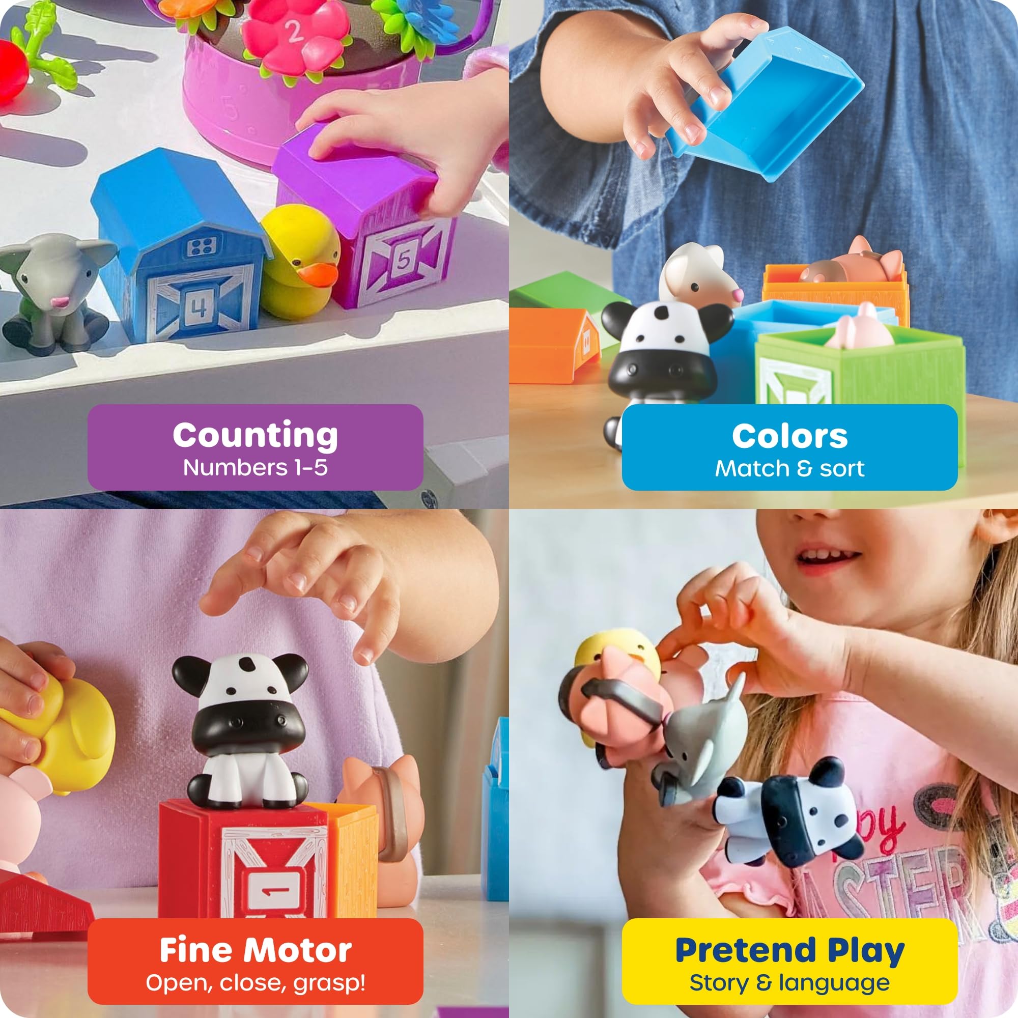 Learning Resources Peekaboo Learning Farm Sorting Toy | Ages 18 Months+ | Plastic 4