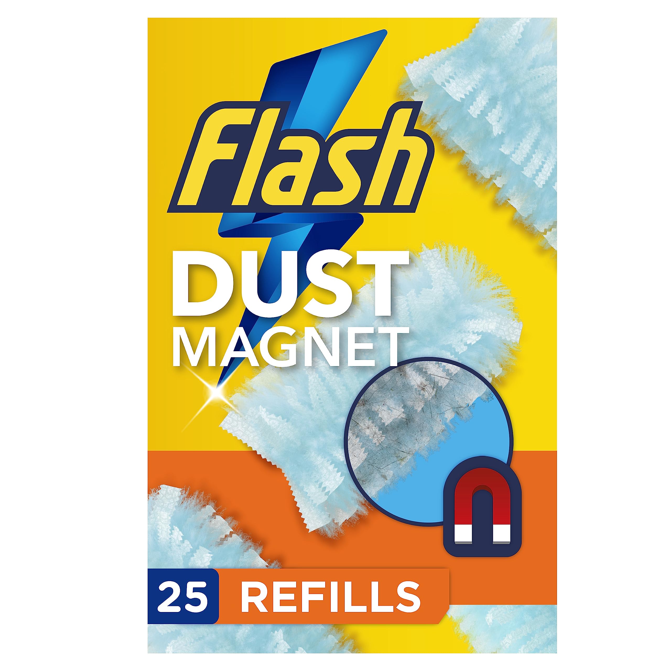 FLASH Dust Magnet Refills - Trap & Lock Dust, Hair & Allergens | 25 Count