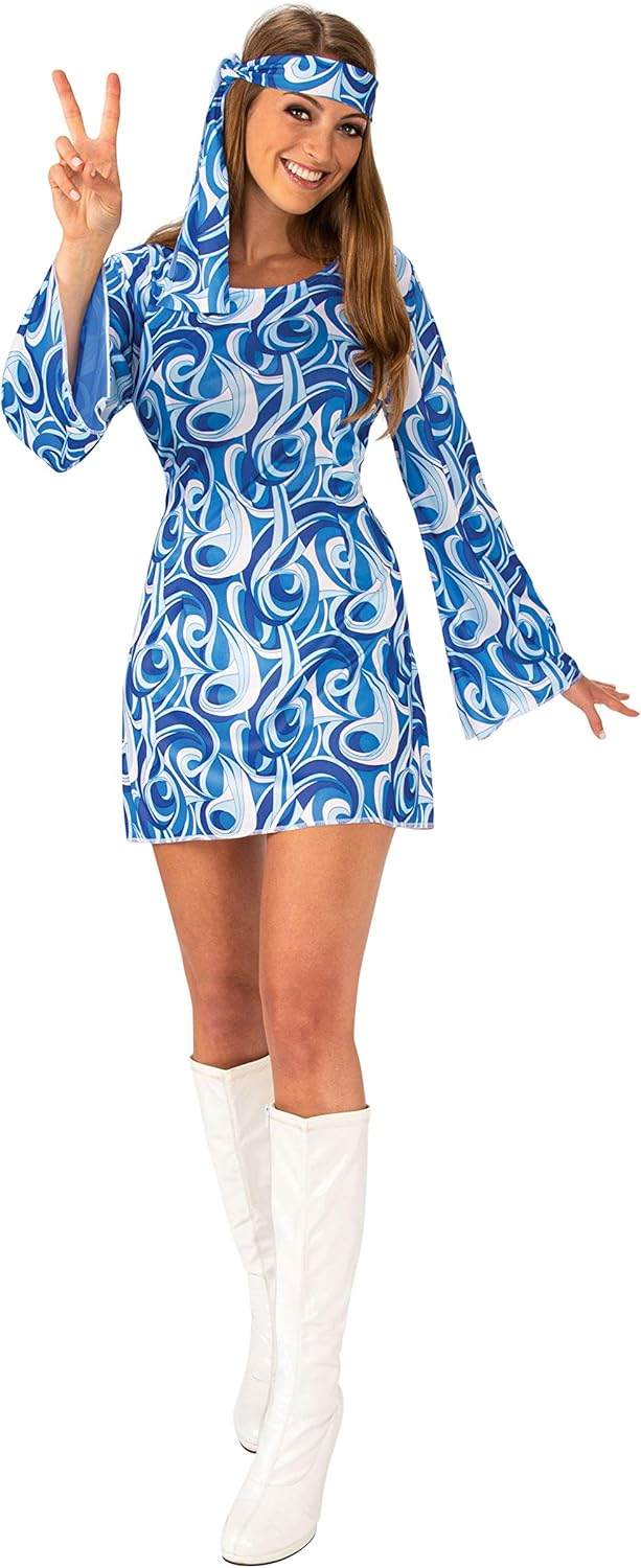 Bristol Novelty Flower Power Hippie Girl Costume - Medium