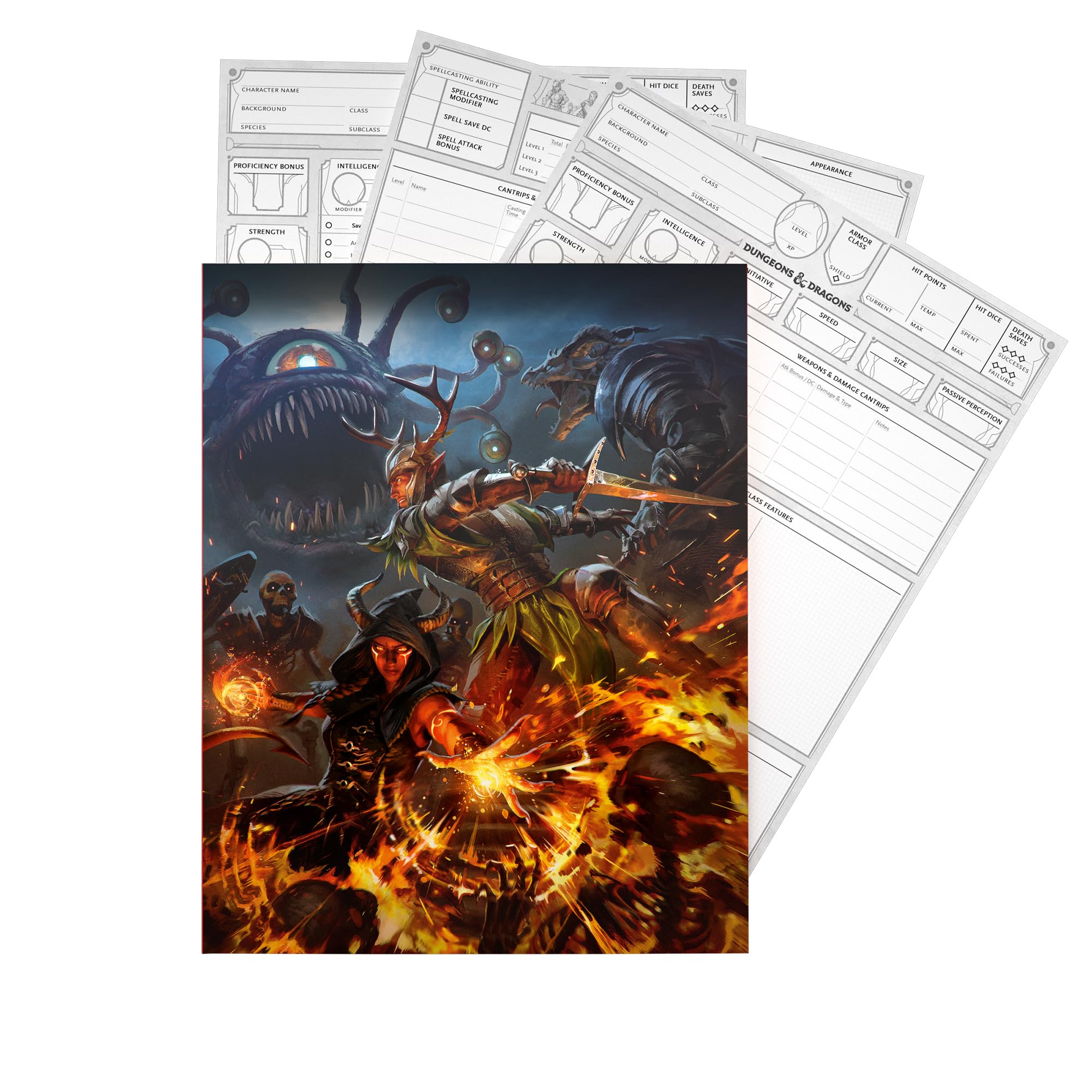 Dungeons & Dragons 2024 Edition Character Sheets - 50 Double-Sided Sheets | Folder Included 3
