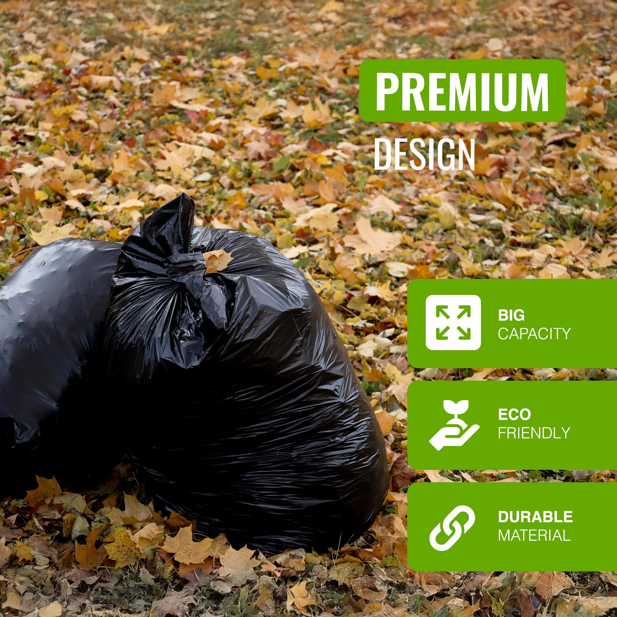 EcoBag Heavy Duty Wheelie Bin Liners - 240L Capacity | 20 Pack | 98% Recycled Plastic 3