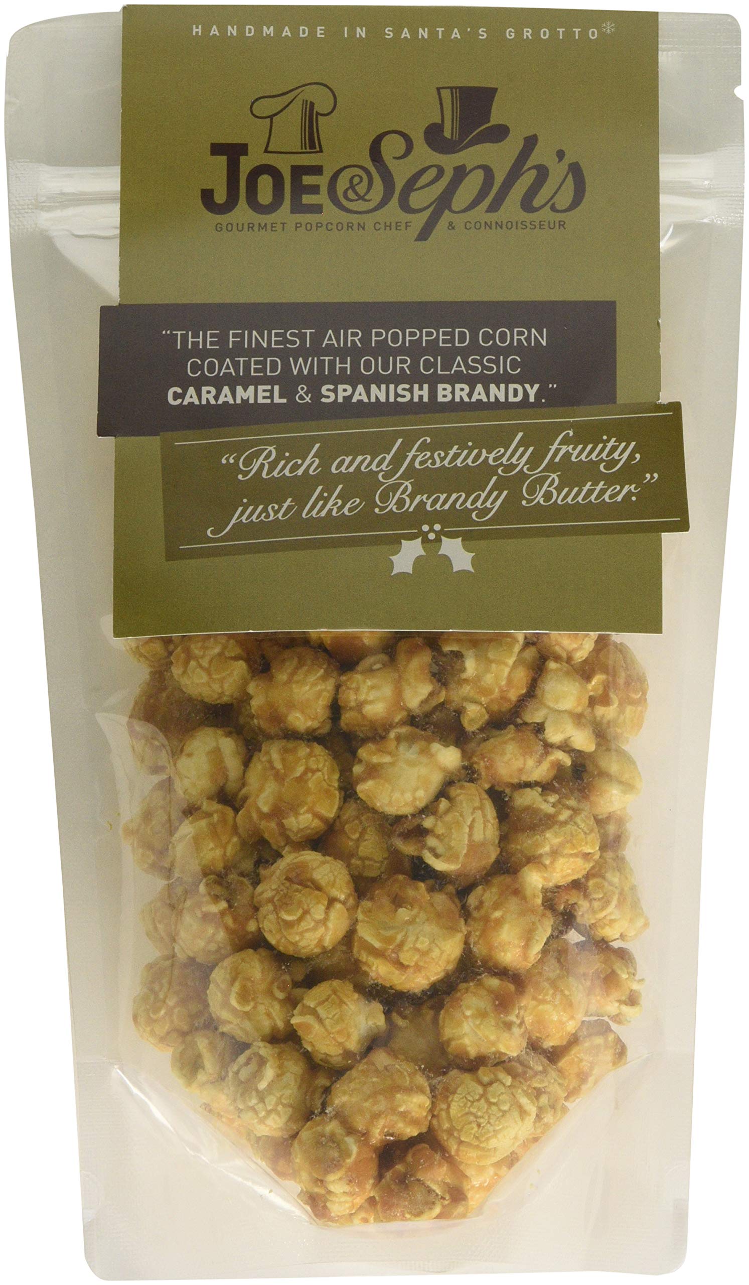 Joe & Seph's Brandy Butter Popcorn Pouch 80g - Buttery Caramel with Spanish Brandy