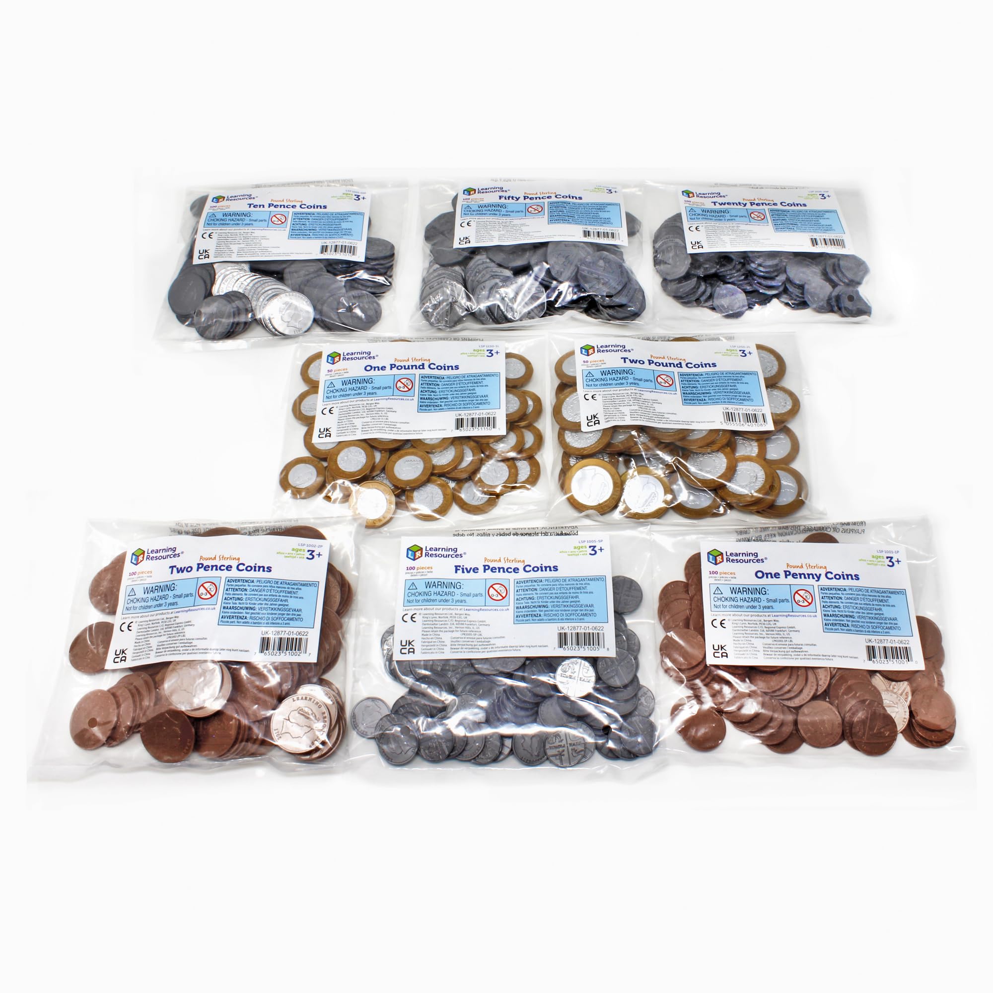 Learning Resources Bulk Play Money Pack - 700 Plastic UK Coins for Ages 3-7 2