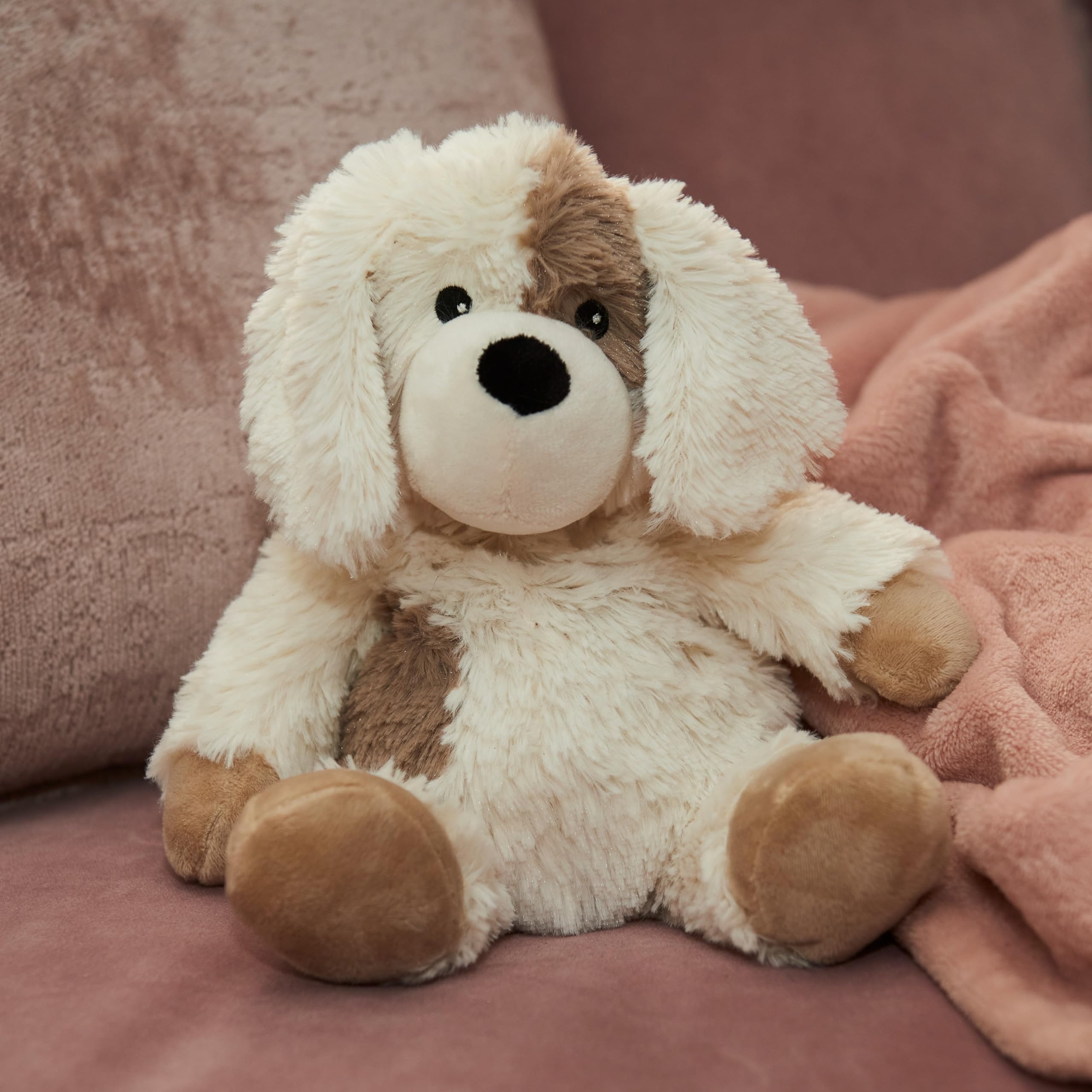 Warmies Junior Puppy Plush - Microwavable & Chilled Lavender-Scented Comfort Toy for Anxiety Relief (0-8 Years) 16
