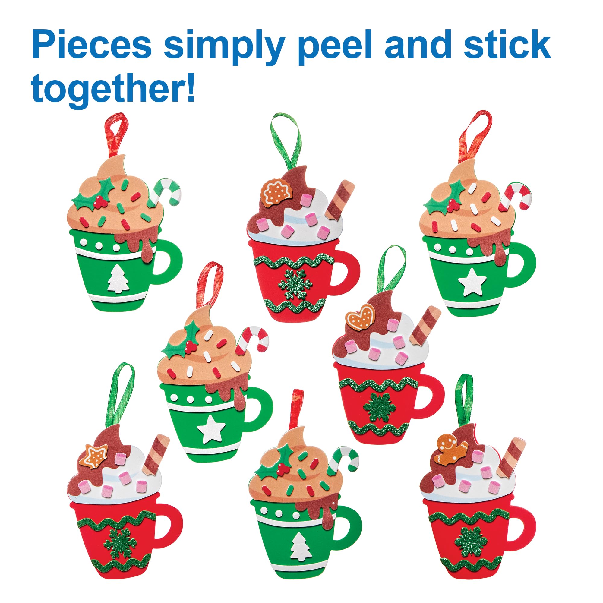 Baker Ross FN337 Hot Chocolate Christmas Mugs Decoration Kits - Pack of 8 5
