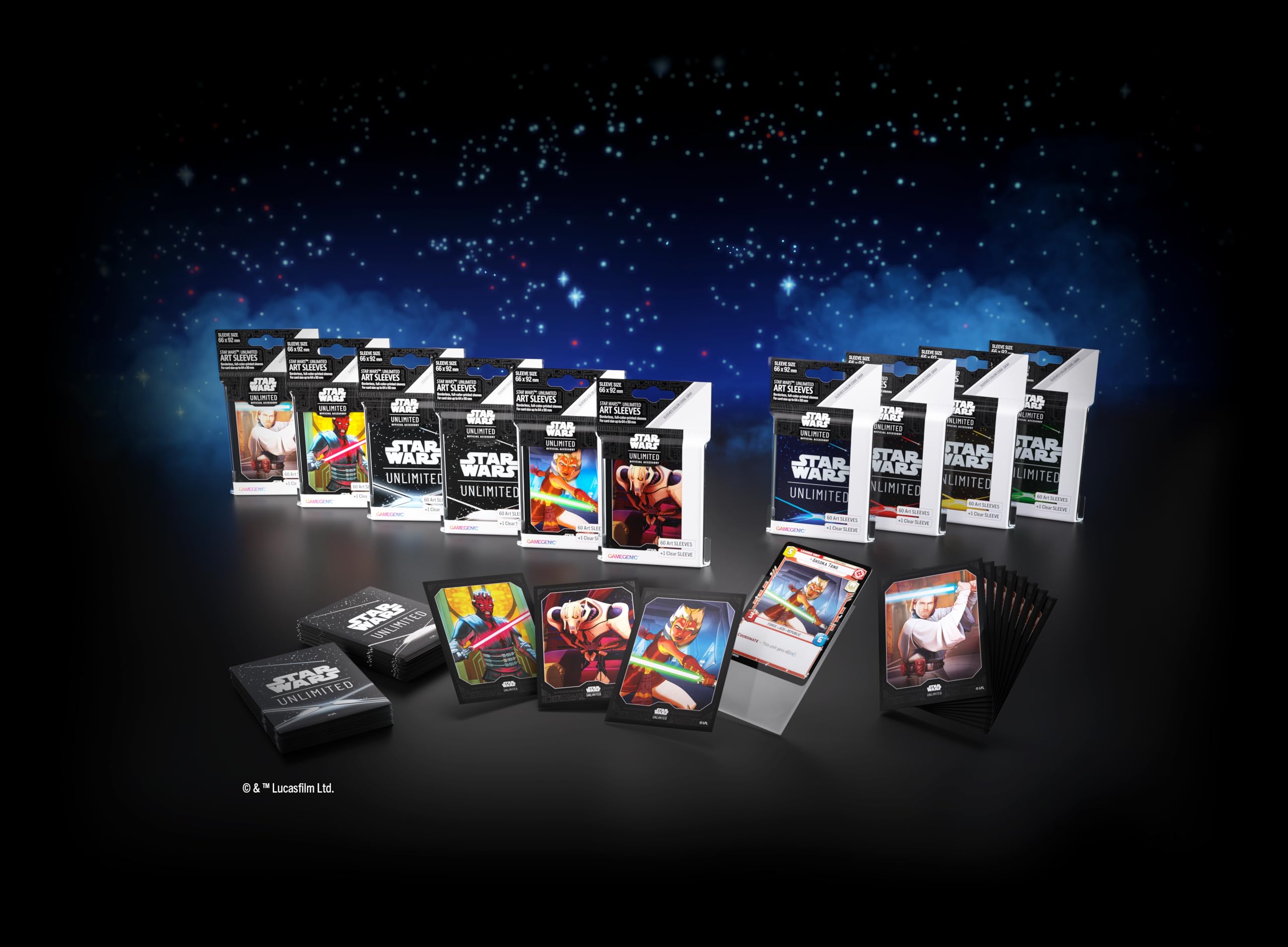 Gamegenic Star Wars Unlimited Obi-Wan Kenobi Art Sleeves | 61 Count | 66x92mm 4