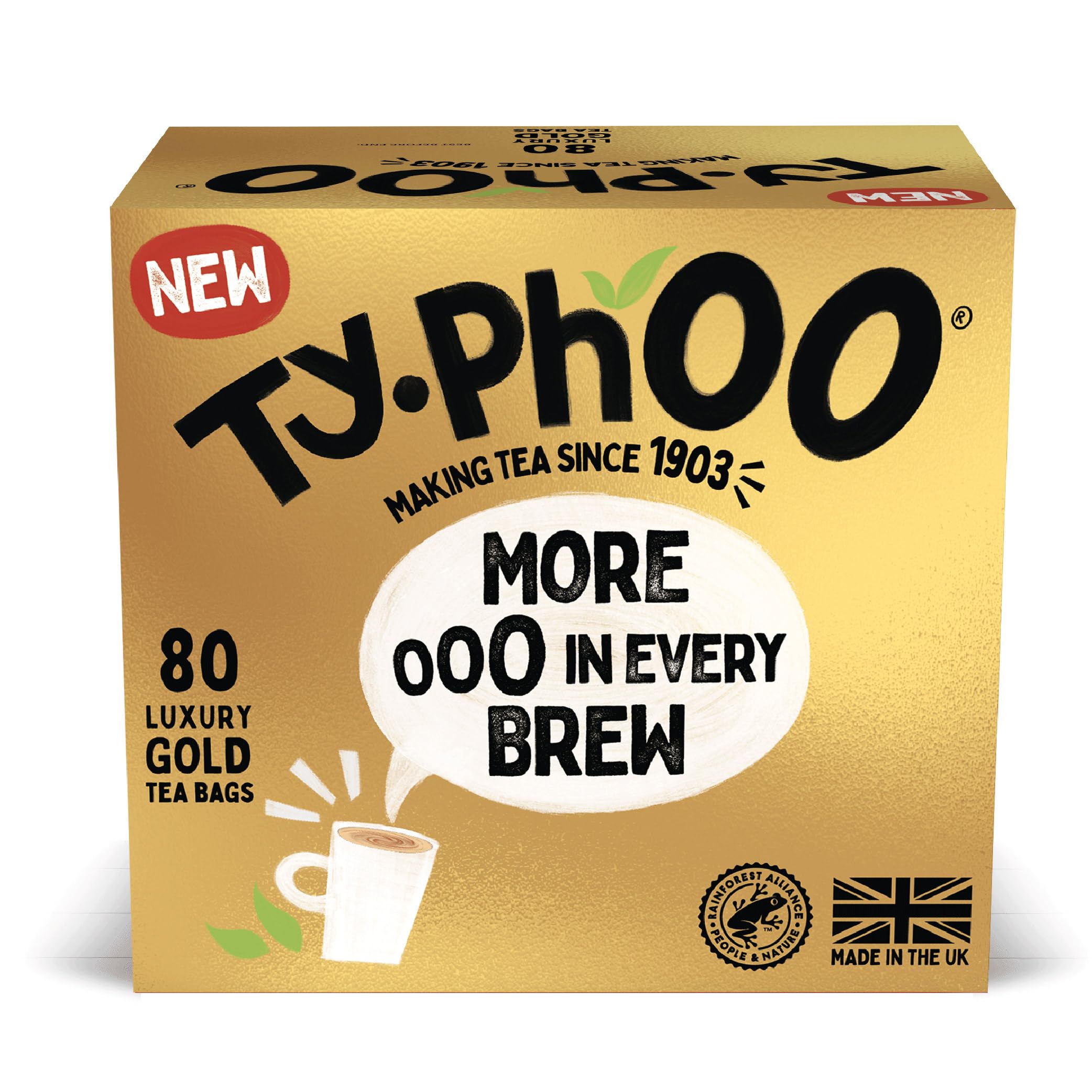 Typhoo - Gold Luxury Black Tea 80 Tea Bags