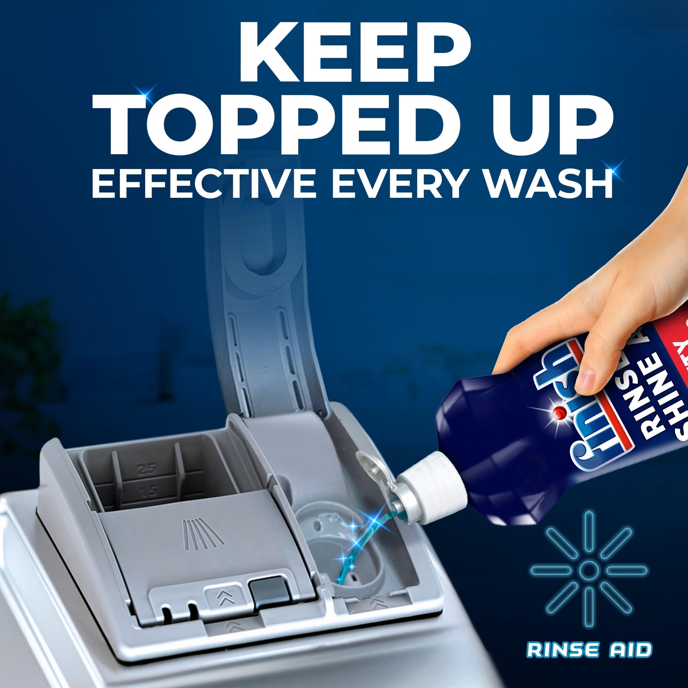 Finish - Rinse & Shine Dishwasher Rinse Aid, Lemon, 1.2L (400ml x 3) 4