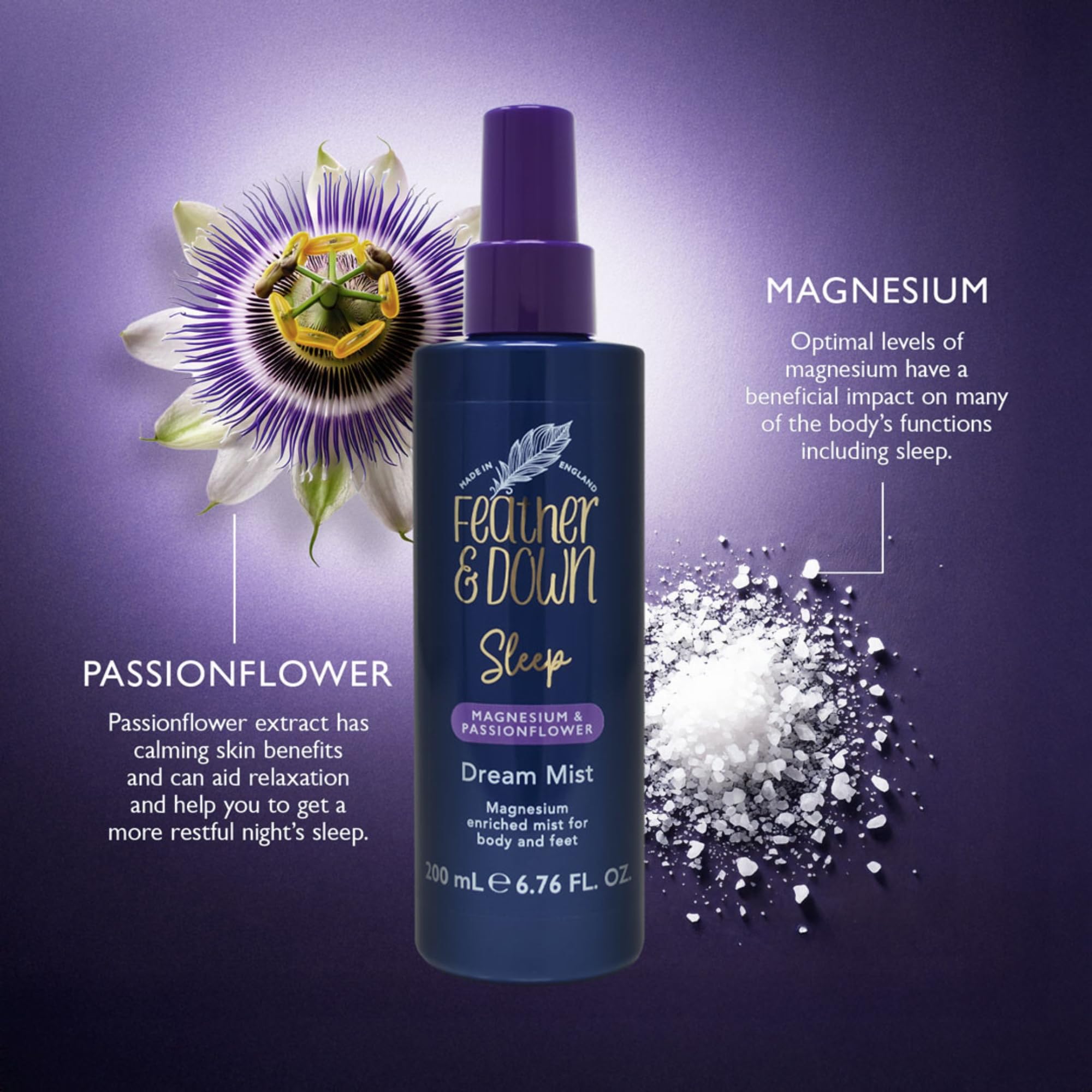 Feather & Down Magnesium and Passionflower Dream Mist - Calming Sleep Aid | 200ml 3