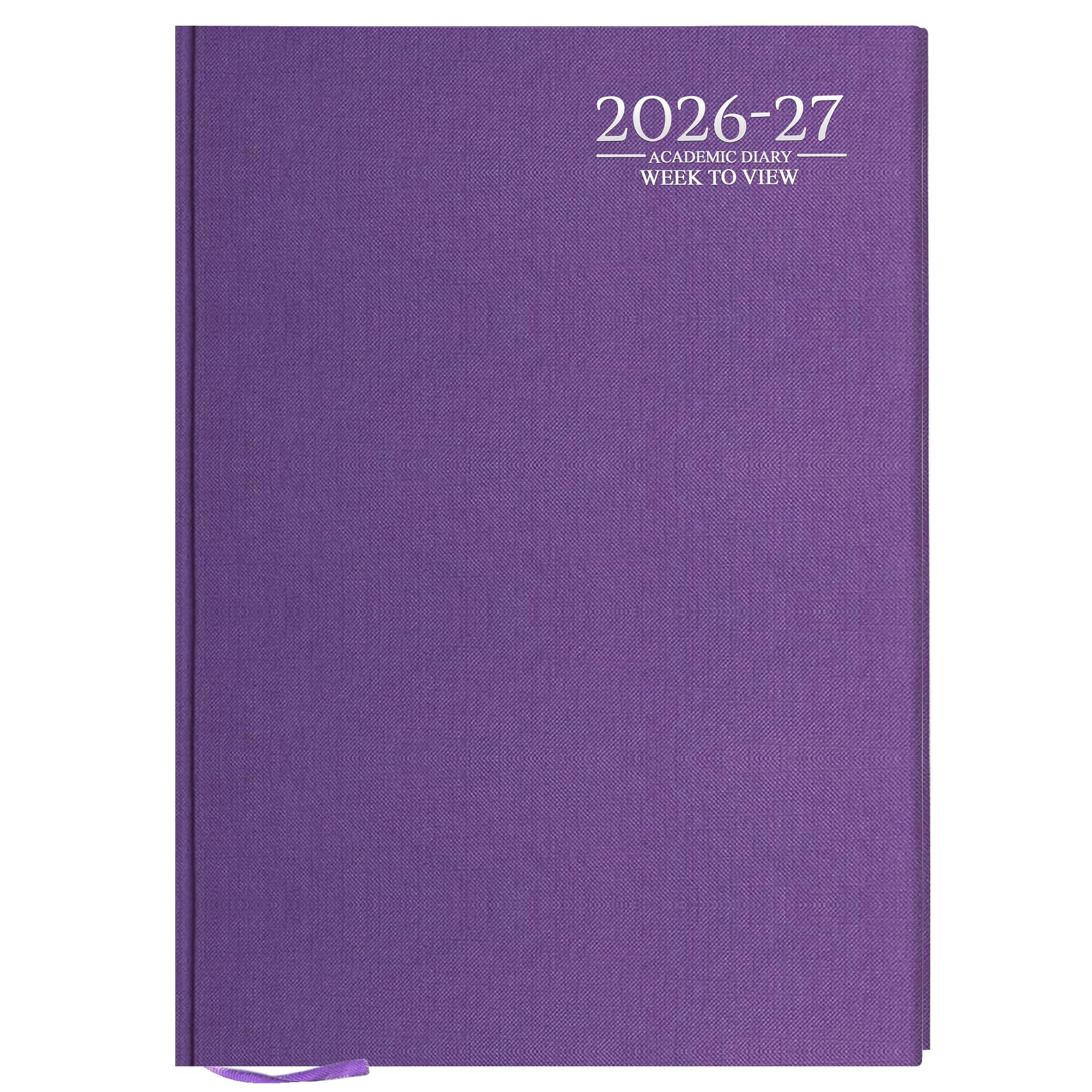 G4GADGET 2026-2027 Academic Diary - A5 Week To View Purple Hardback | August 2026 to July 2027