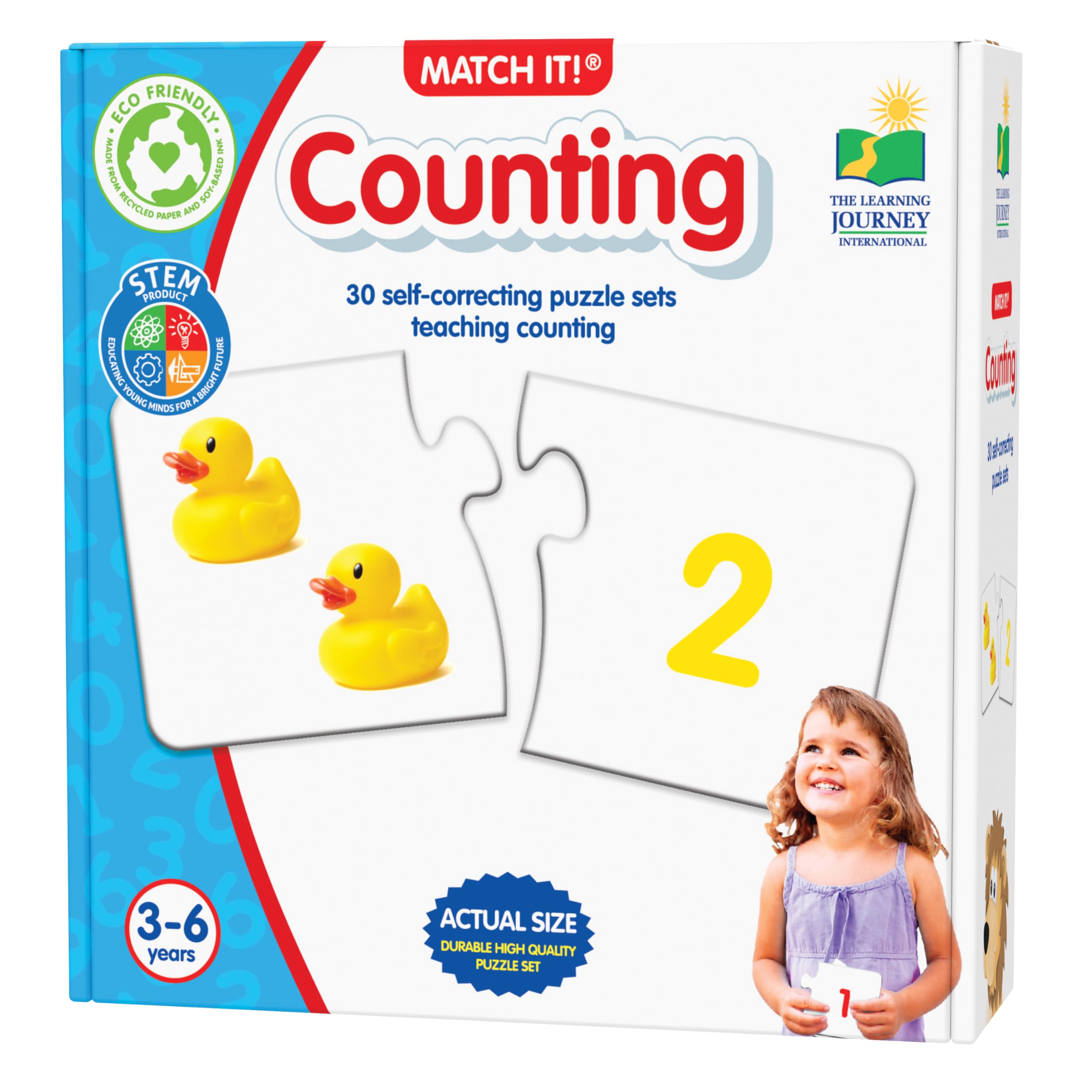 The Learning Journey Match It - Counting Memory Game | 30 Self-Correcting Puzzle Sets | Ages 3+