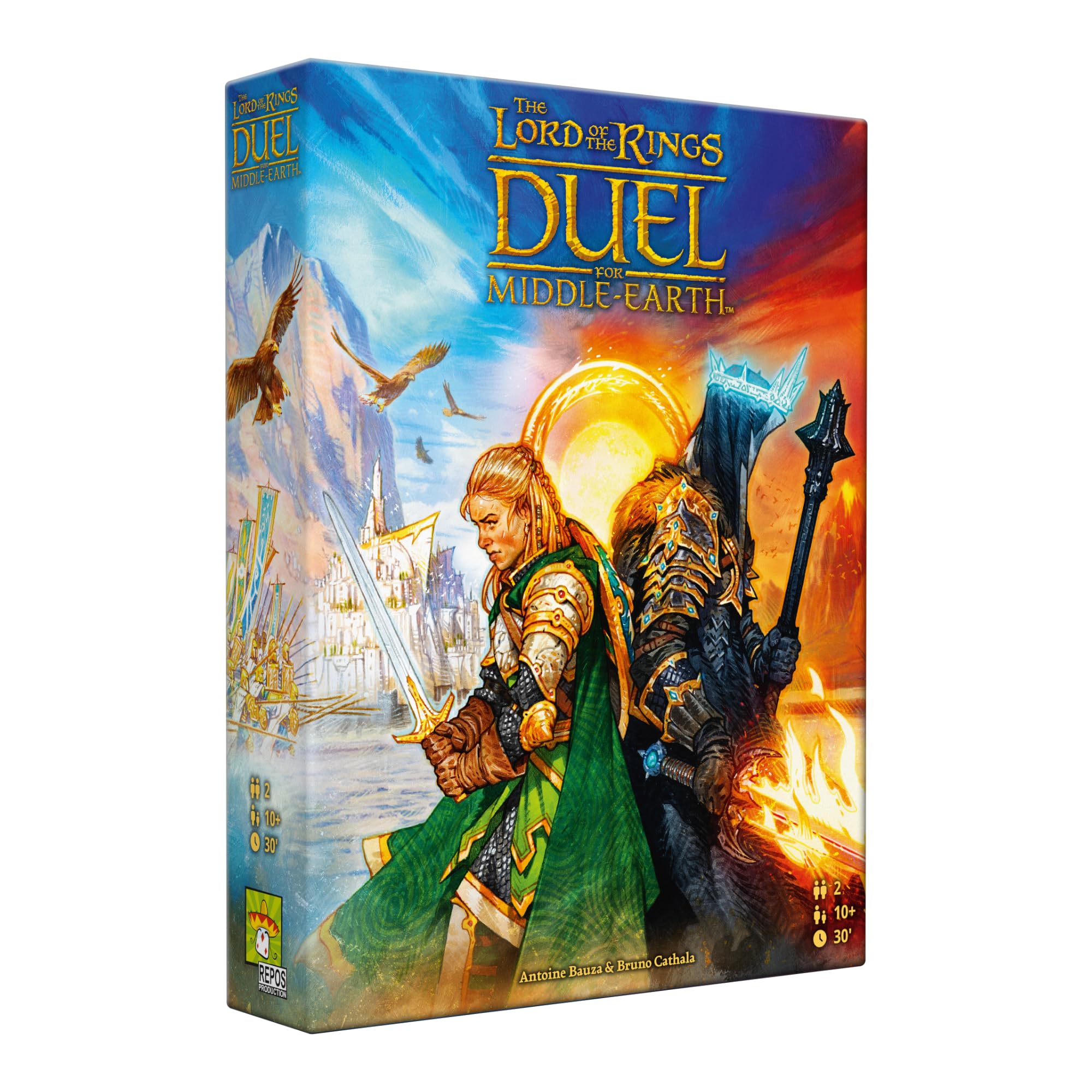 Asmodee The Lord of the Rings: Duel for Middle-Earth Board Game | Ages 10+ | 2 Players | 30 Min 1