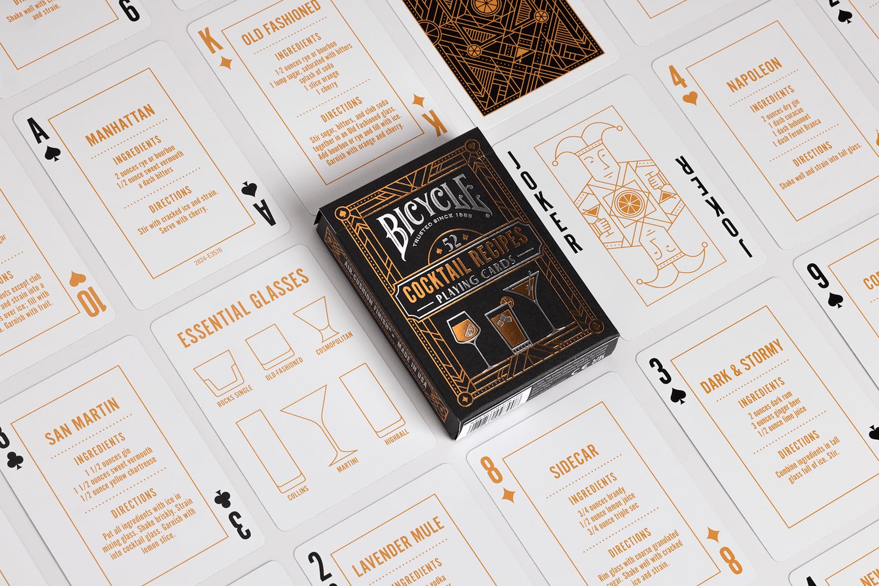 Bicycle Cocktail Playing Cards Deck - 52 Cocktail Recipes | Air Cushion Finish | Made in USA