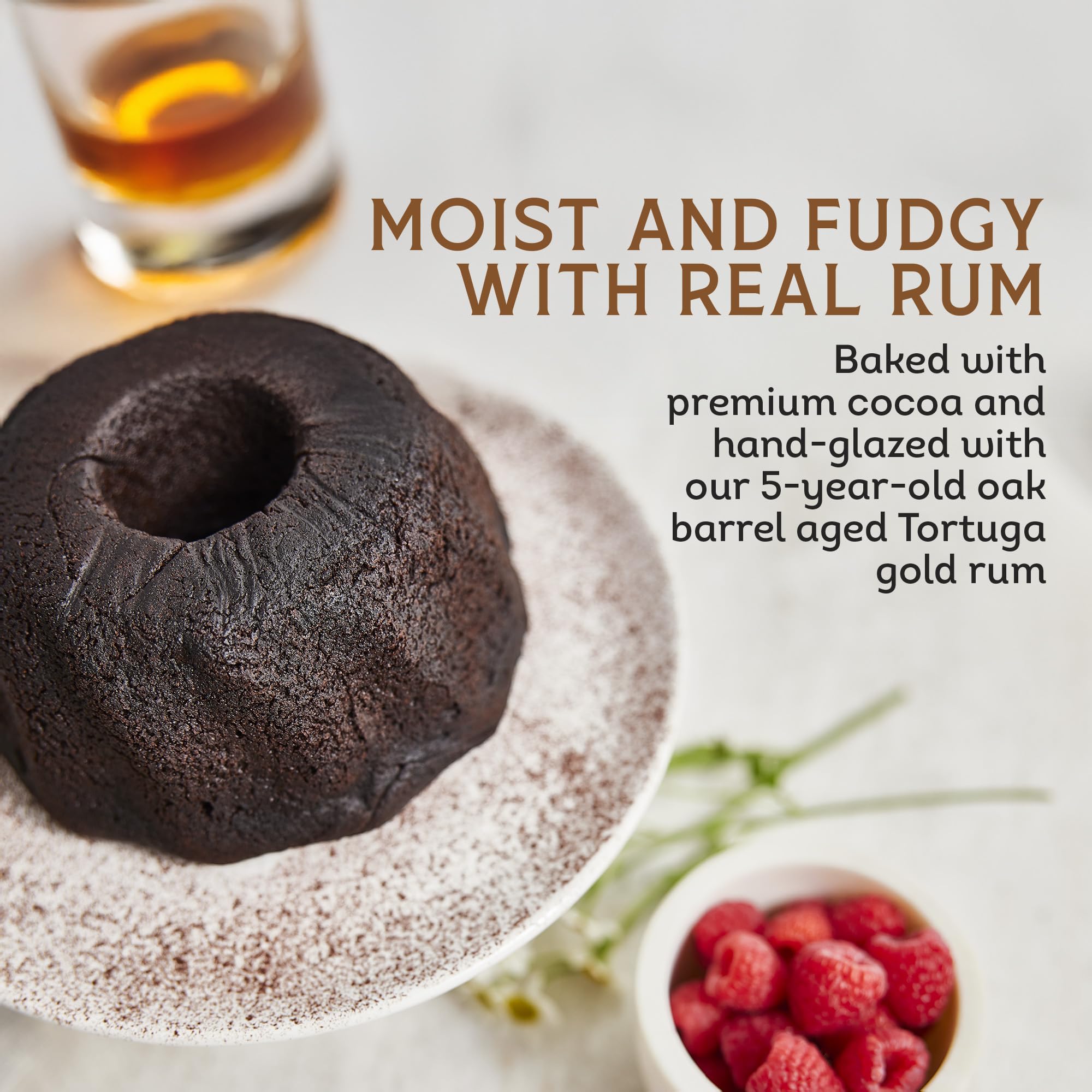 Tortuga Chocolate Rum Cake, 454g (Pack of 1) - Caribbean Rum Infused Dessert with 5-Year Aged Gold Rum 4