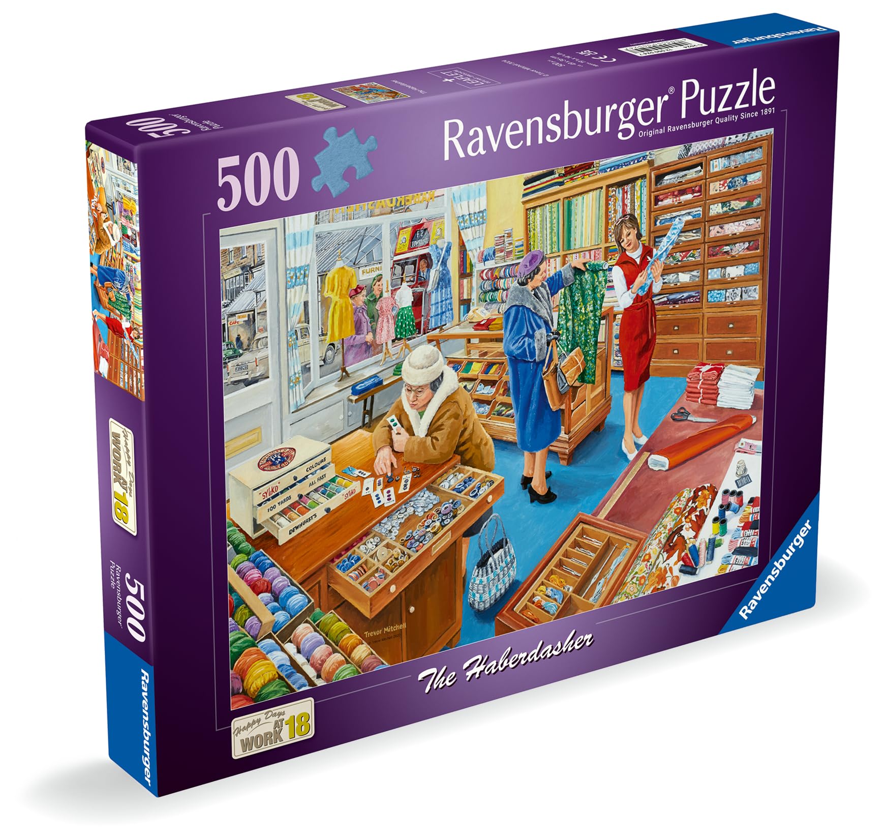 Ravensburger Happy Days at Work No.18 The Haberdasher 500 Piece Jigsaw Puzzle | 49x36cm Finished Size | Ages 10+