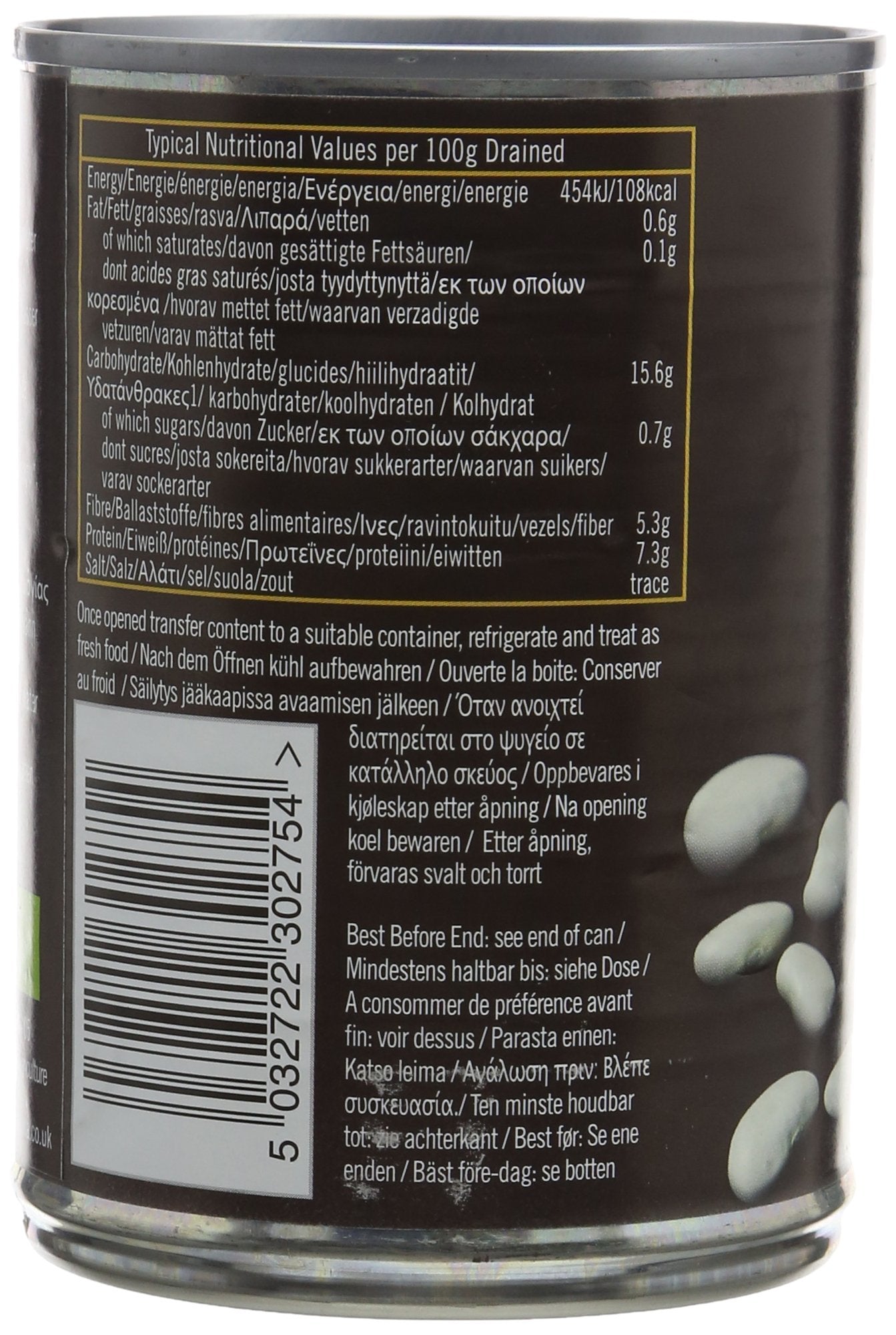 Biona Organic Butter Beans 400g - Vegan, High Fibre, No Added Salt or Sugar 3