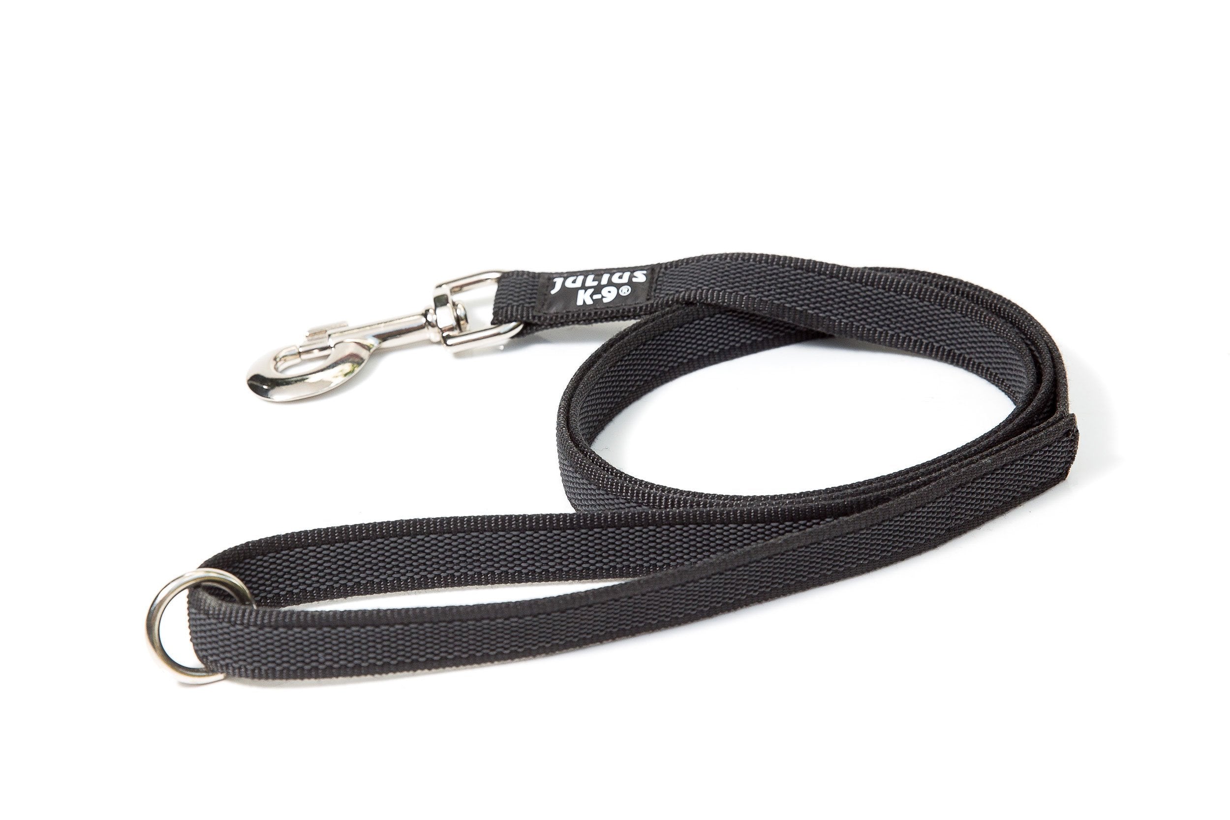 Julius-K9 Color & Gray Super-Grip Training Lead | 14 mm x 1 m | Black-Gray 4