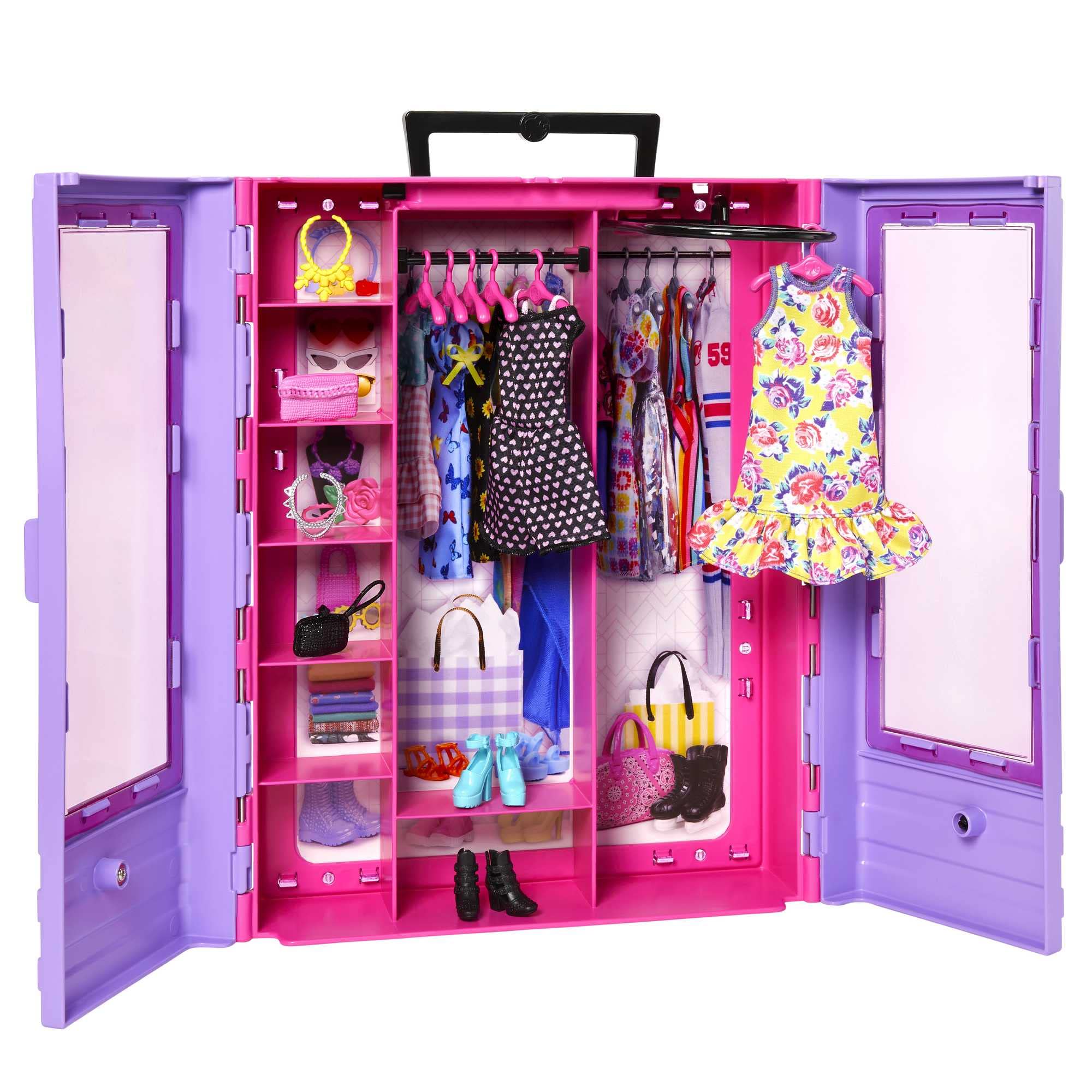 Barbie Fashionistas Ultimate Closet Playset with Doll, Clothing & Accessories | Ages 3+ | HJL66