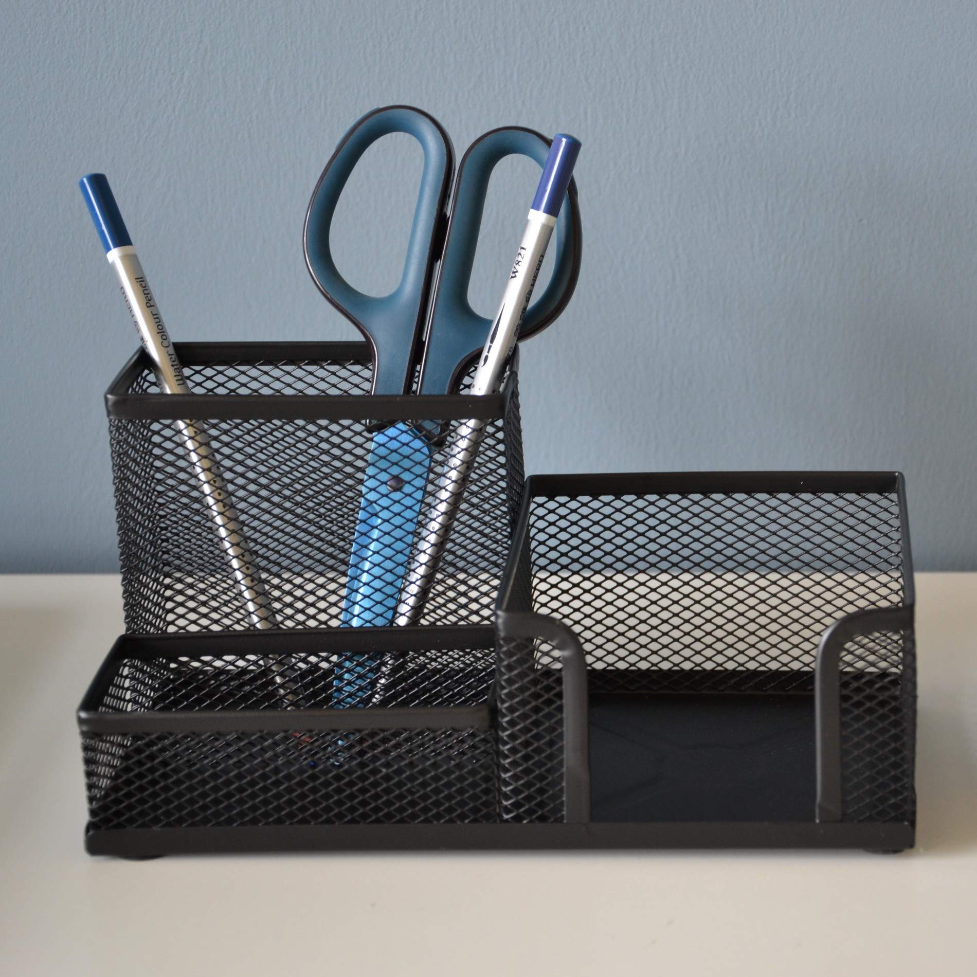 Leviatan Metal Desk Organizer - 3 Compartments | Black | Tabletop Mount 5