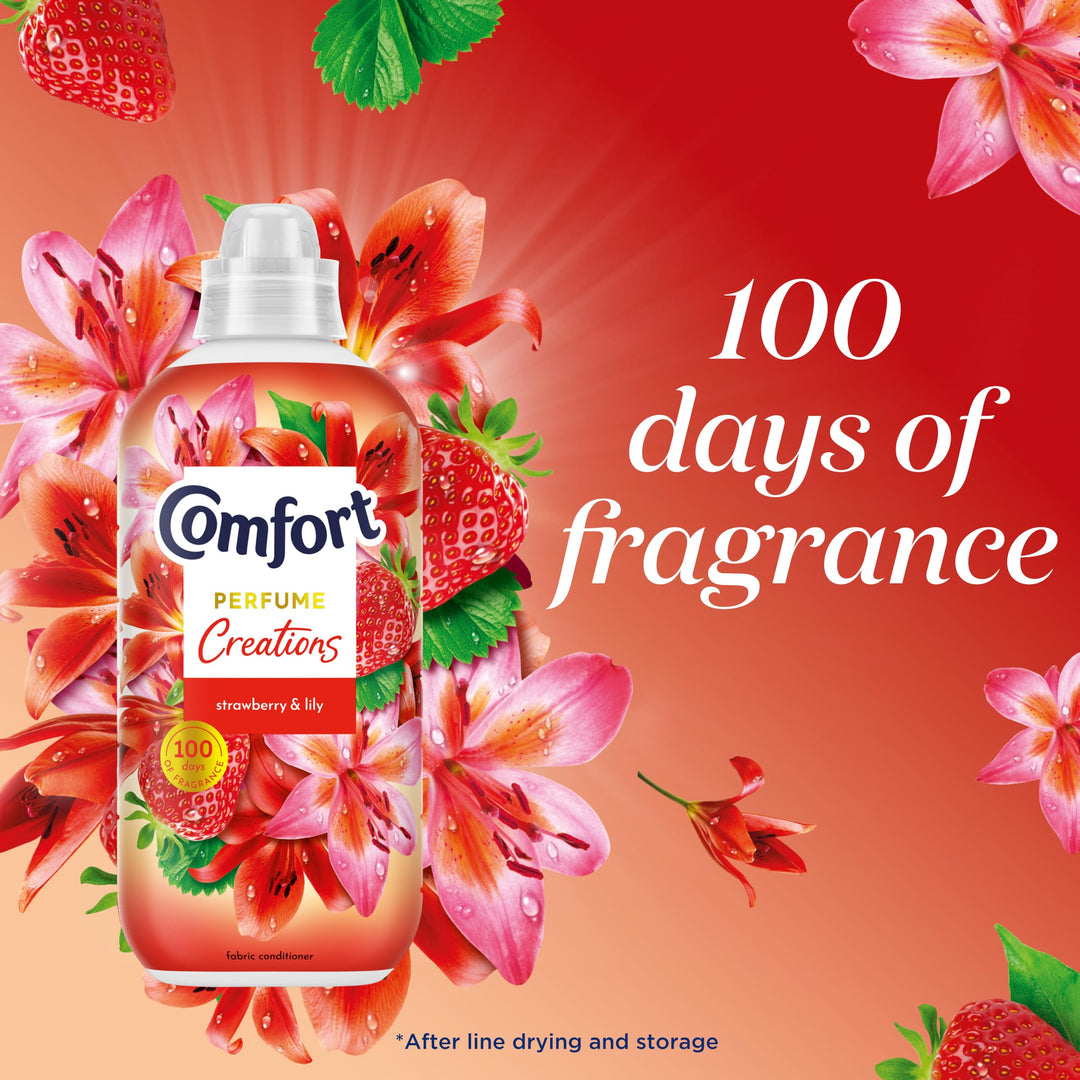 Comfort - Perfume Creations Strawberry & Lily Fabric Conditioner (900 ml)