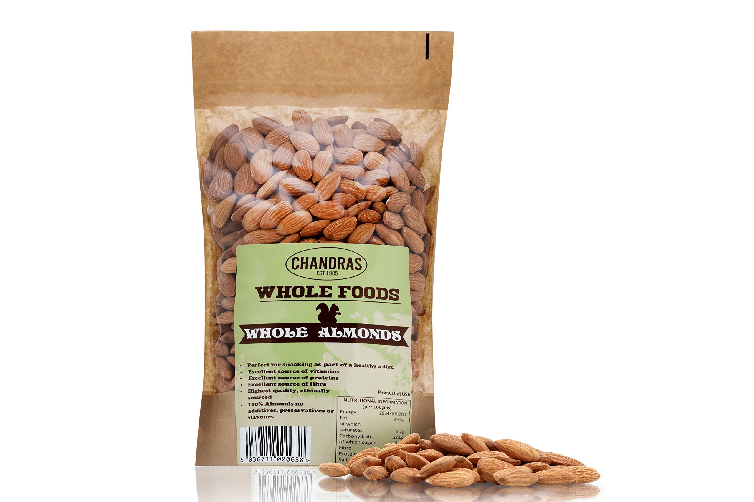 CHANDRA Whole Foods Almond Flakes - Gluten-Free, Keto & Vegan-Friendly Raw Almonds - 750g