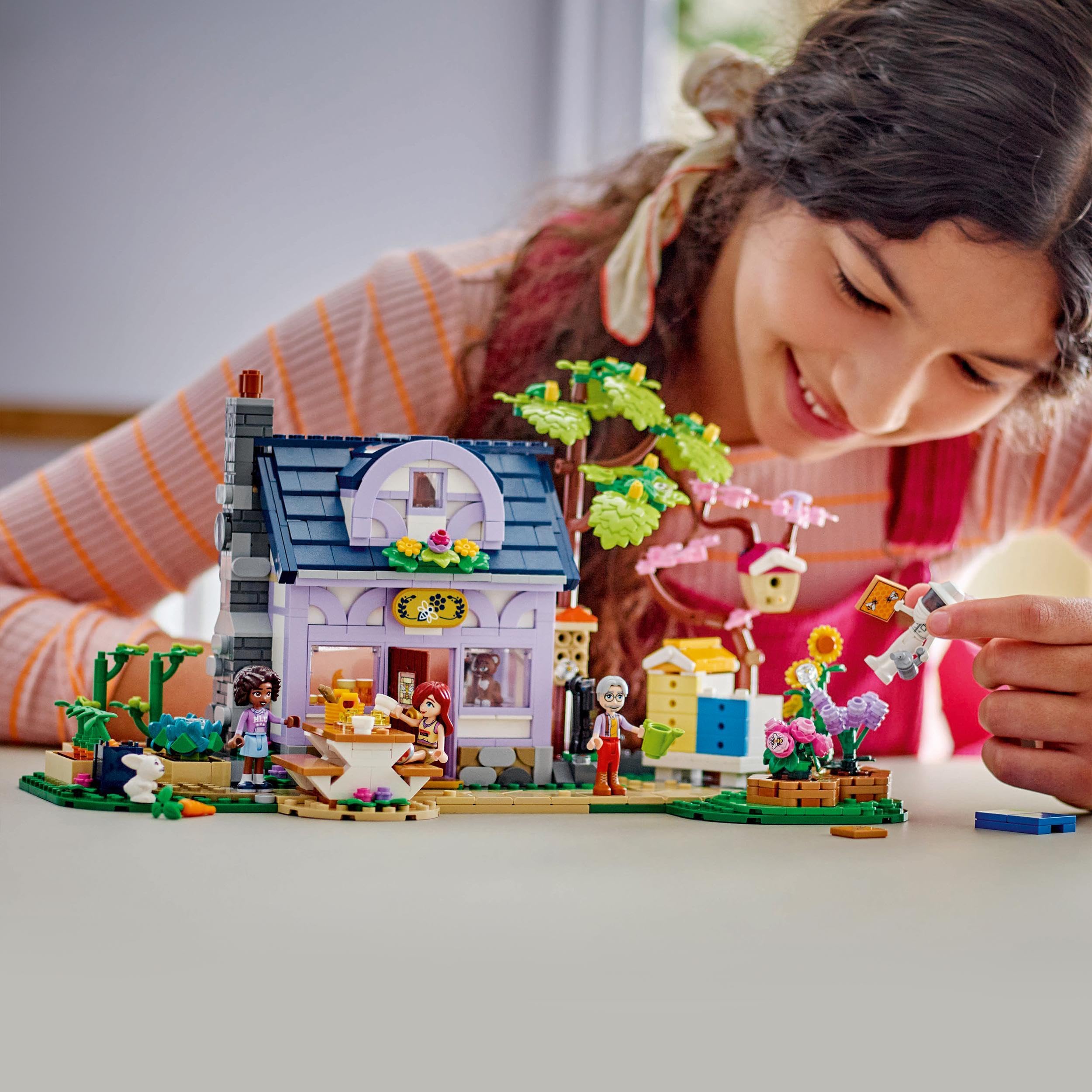 LEGO Friends Beekeepers’ House and Flower Garden Playset - 1161-Piece Building Set with 4 Mini Dolls, Cat and Rabbit Figures for Ages 12+ 6