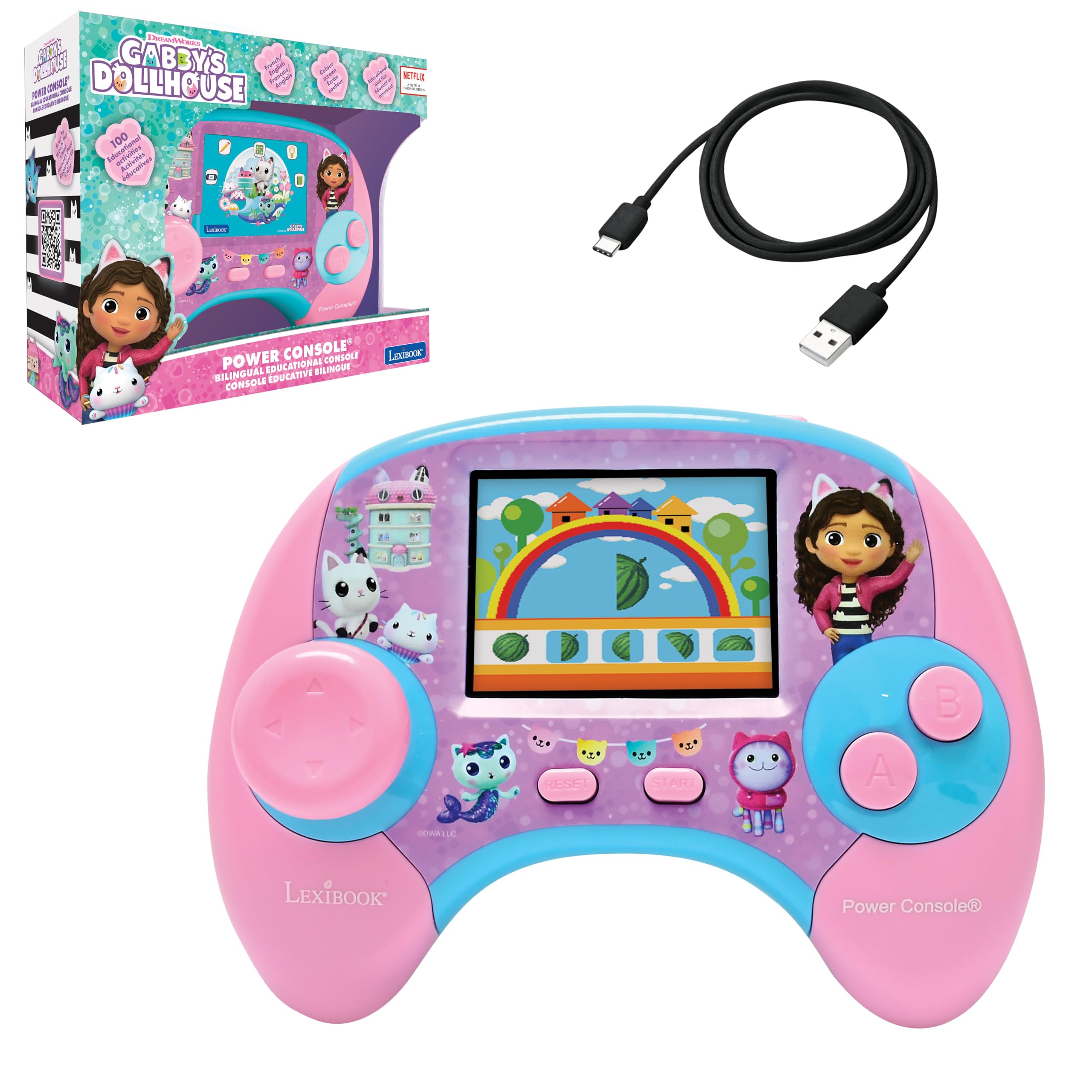 Lexibook Gabby's Dollhouse Power Console® - Bilingual Educational Toy for Kids 5+