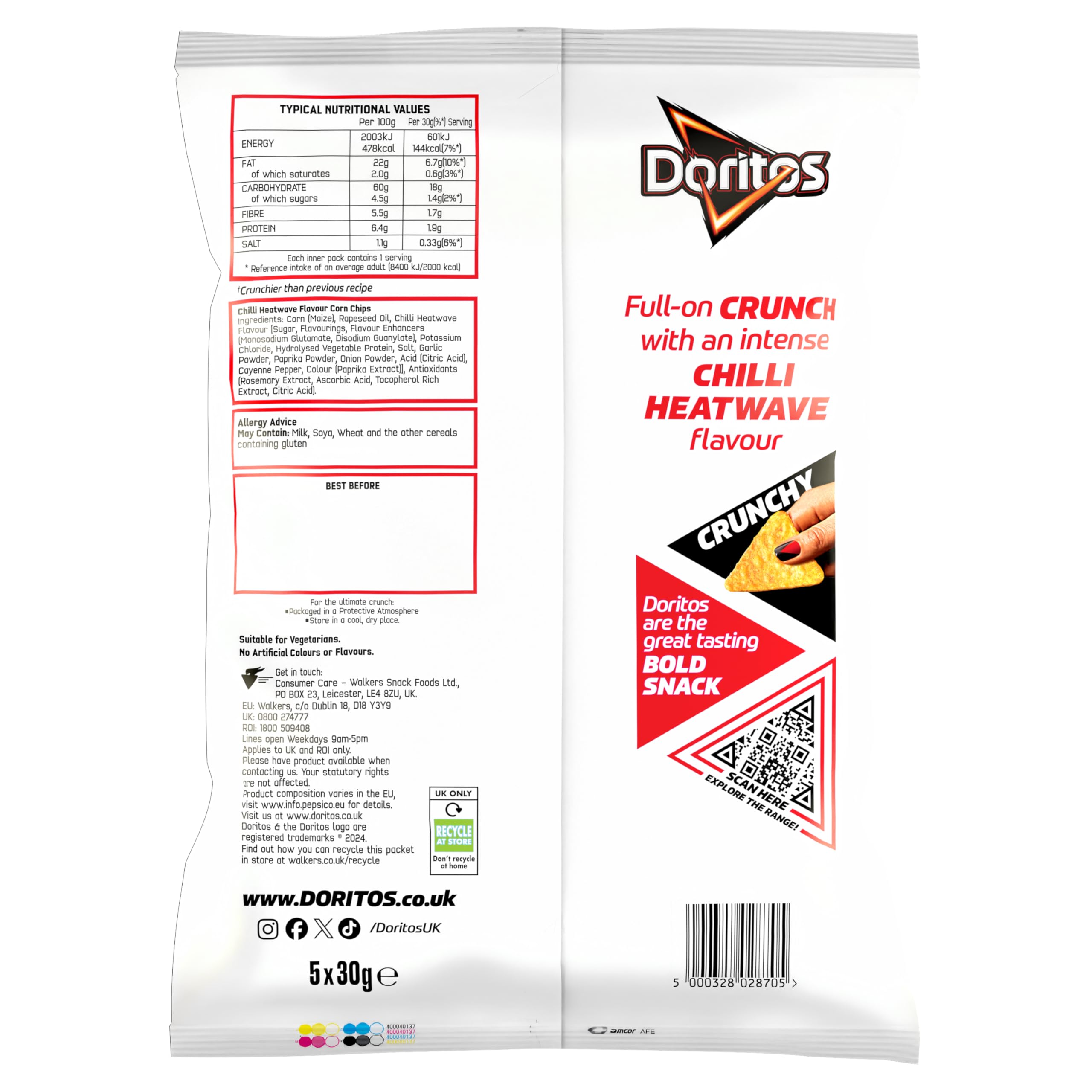 Doritos Chilli Heatwave 30g x 5 Pack 3