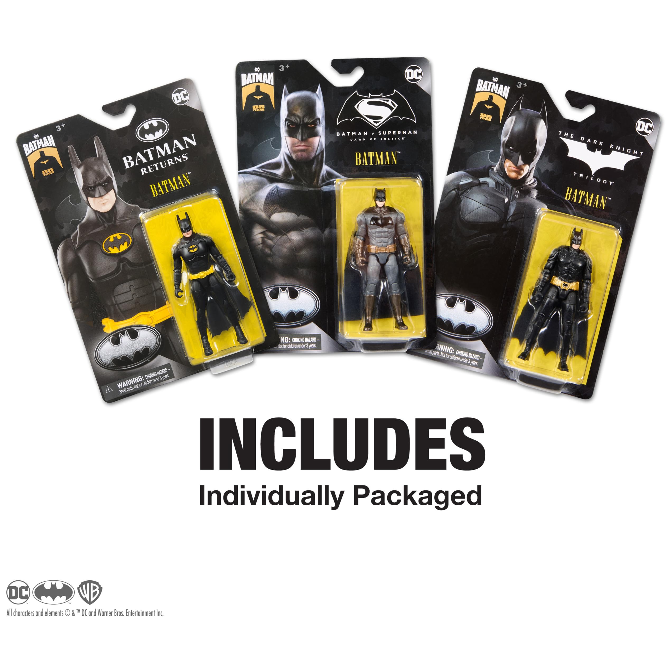DC Comics Batman 85th Anniversary Action Figures - 3-Pack, 10-cm, Ages 3+ 4