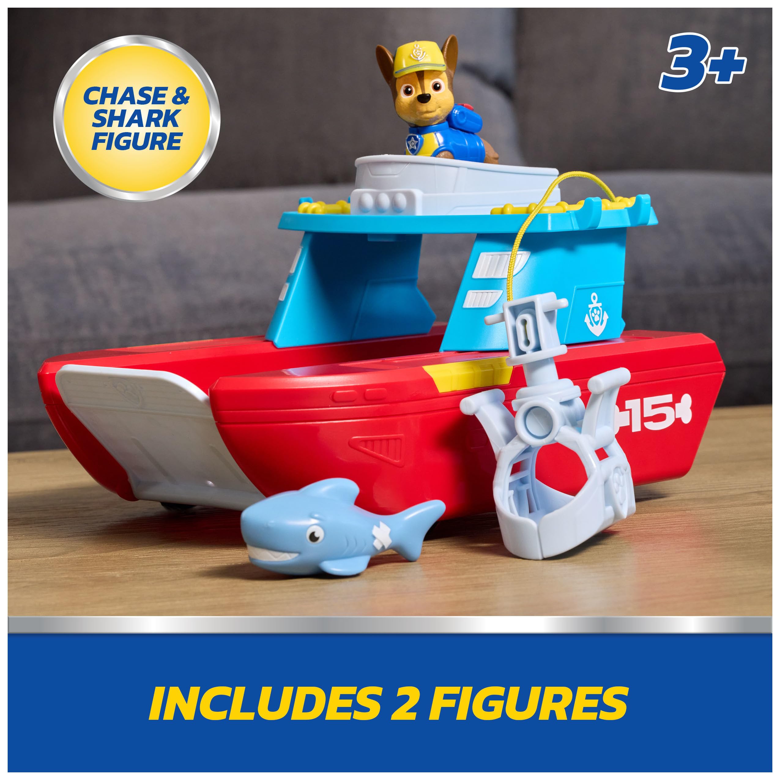 Paw Patrol Sea Patroller Vehicle with Chase and Shark Figure | 2 Patrol Modes | Multicolor 3