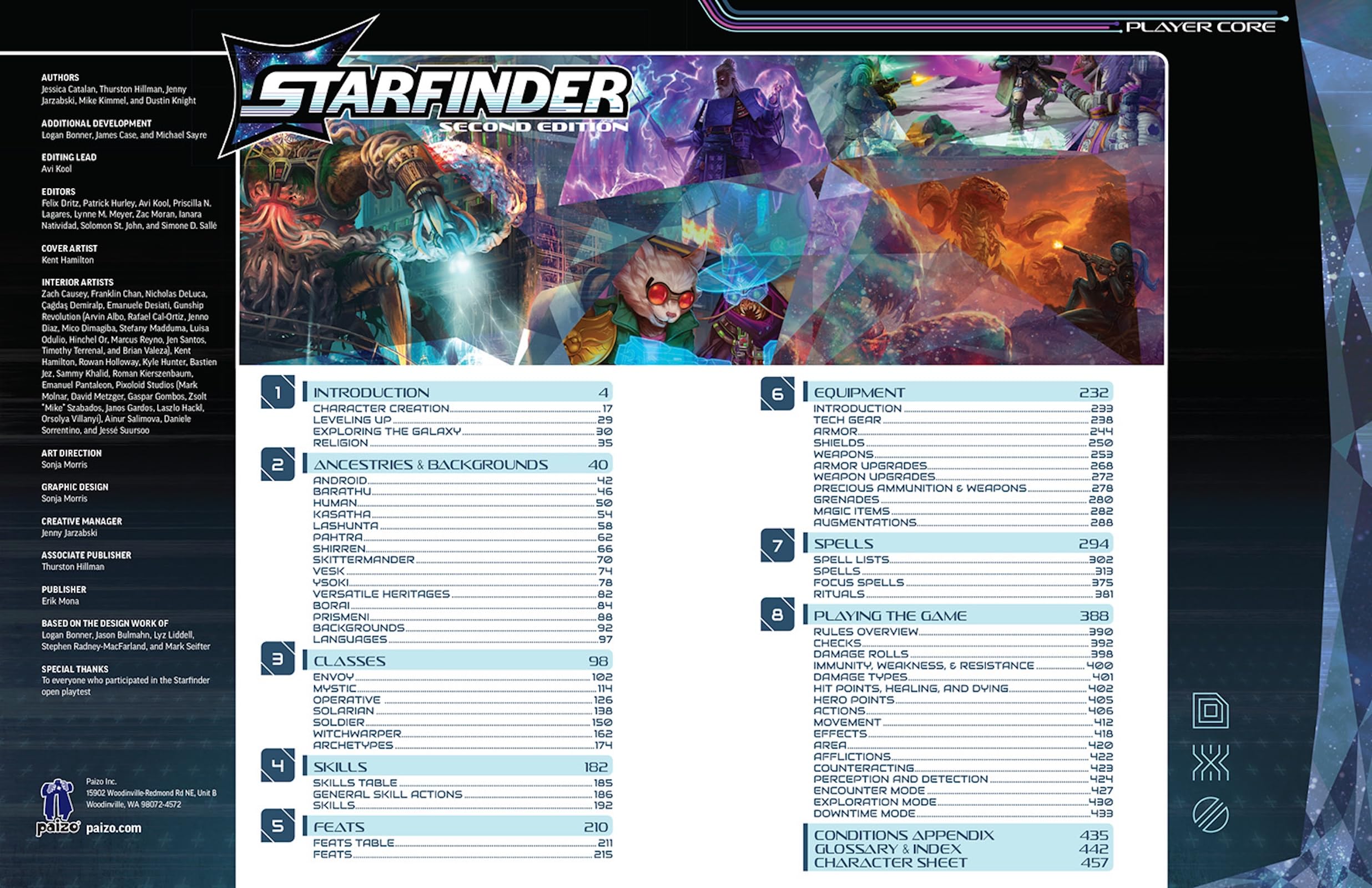 Paizo Starfinder Player Core (Starfinder Second Edition) Special Edition Reference Book | 464 Pages 2