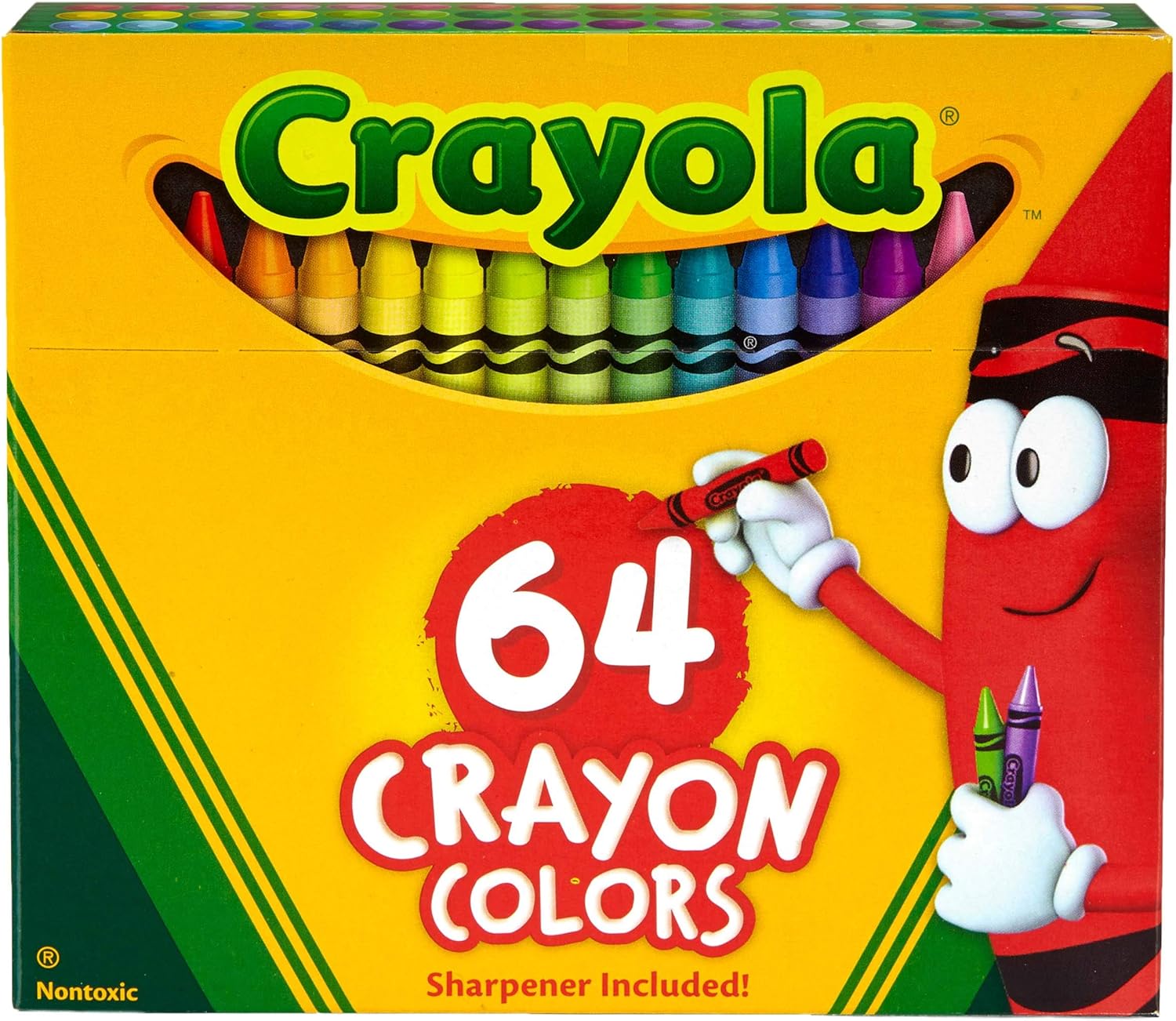 Crayola Crayons 64 ct. - Multicolor Wax Crayons in Flip-Top Box 1