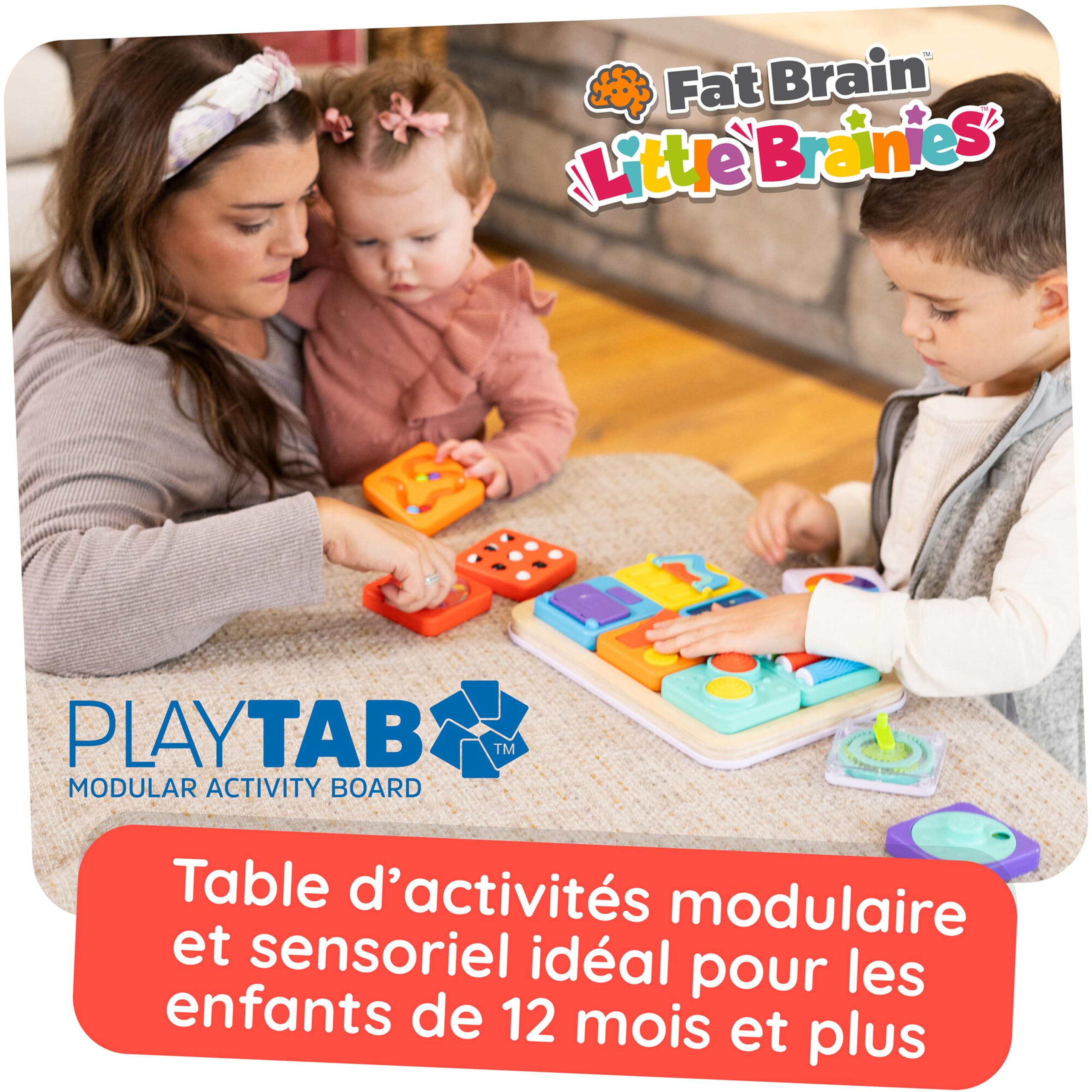 Fat Brain Toys PlayTab Essential Set Magnetic Sensory Activity Board for Ages 12 Months+ 3